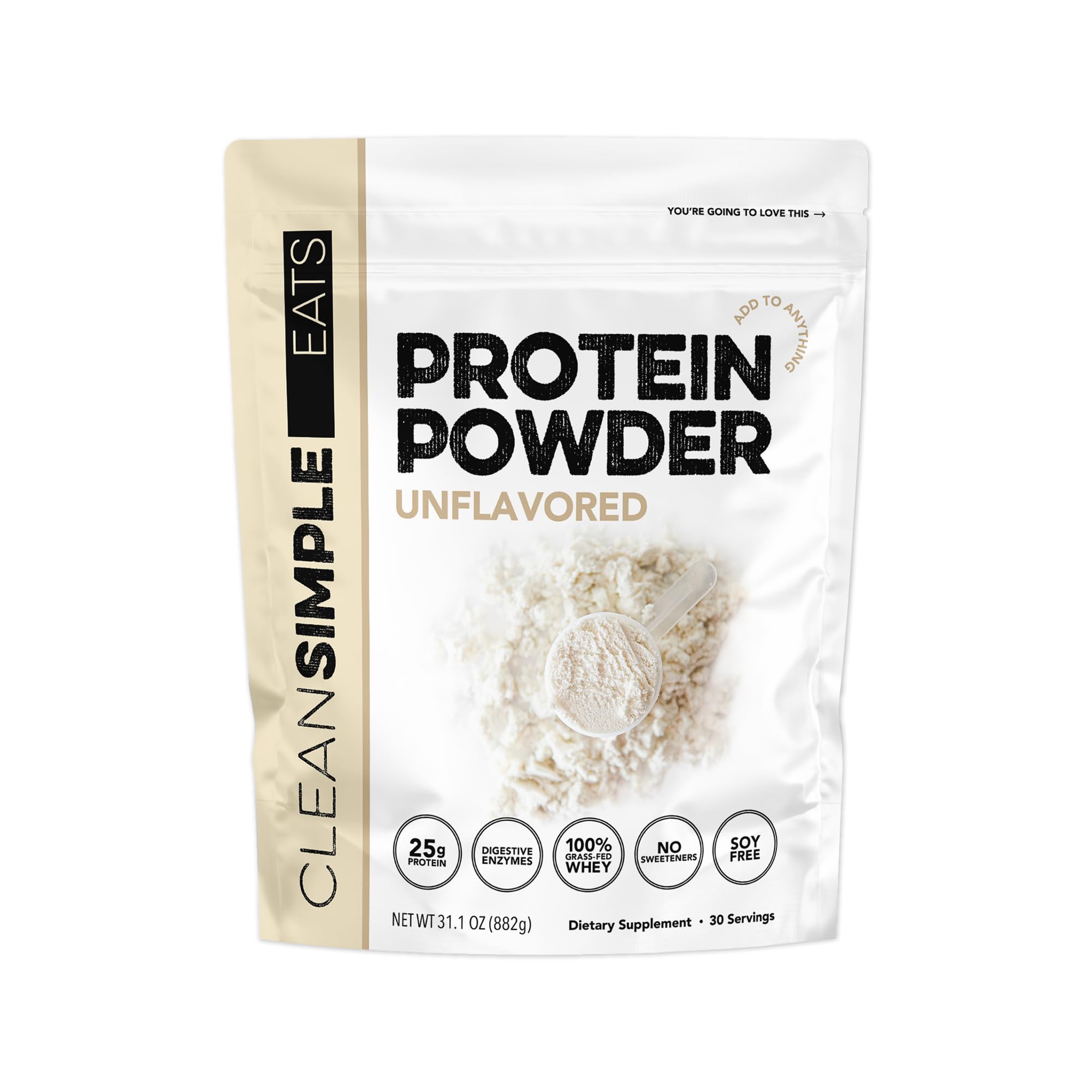 Clean Simple Eats Whey Isolate Protein Powder, Variety Pack, Naturally Sweetened, Zero Added Sugar, 20g 100% GrassFed Protein Powder with Digestive Enzymes, GlutenFree, Non GMO, 10 Single Serve Pack