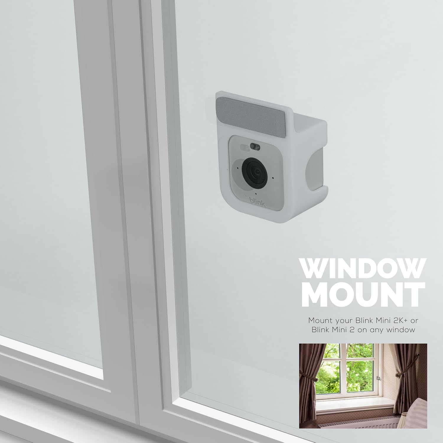 Window Mount for Blink Mini 2K+ & Blink Mini 2 Camera - Easy to Install Holder & Secure Attachment with 3M VHB by Brainwavz