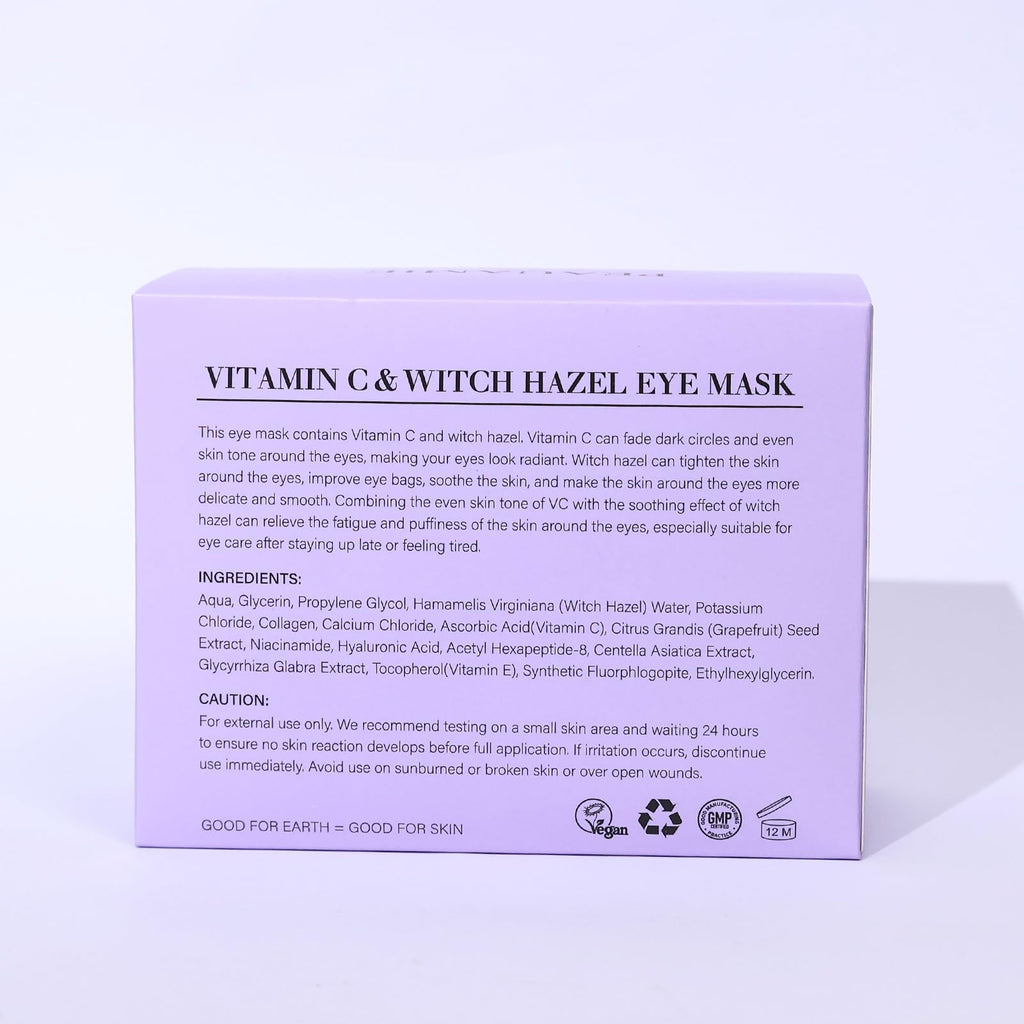 PEAUAMIE Under Eye Patches Collagen and Peptide Eye Mask for Dark Circles and Puffiness,Face Mask Skin Care Products 30 Pairs