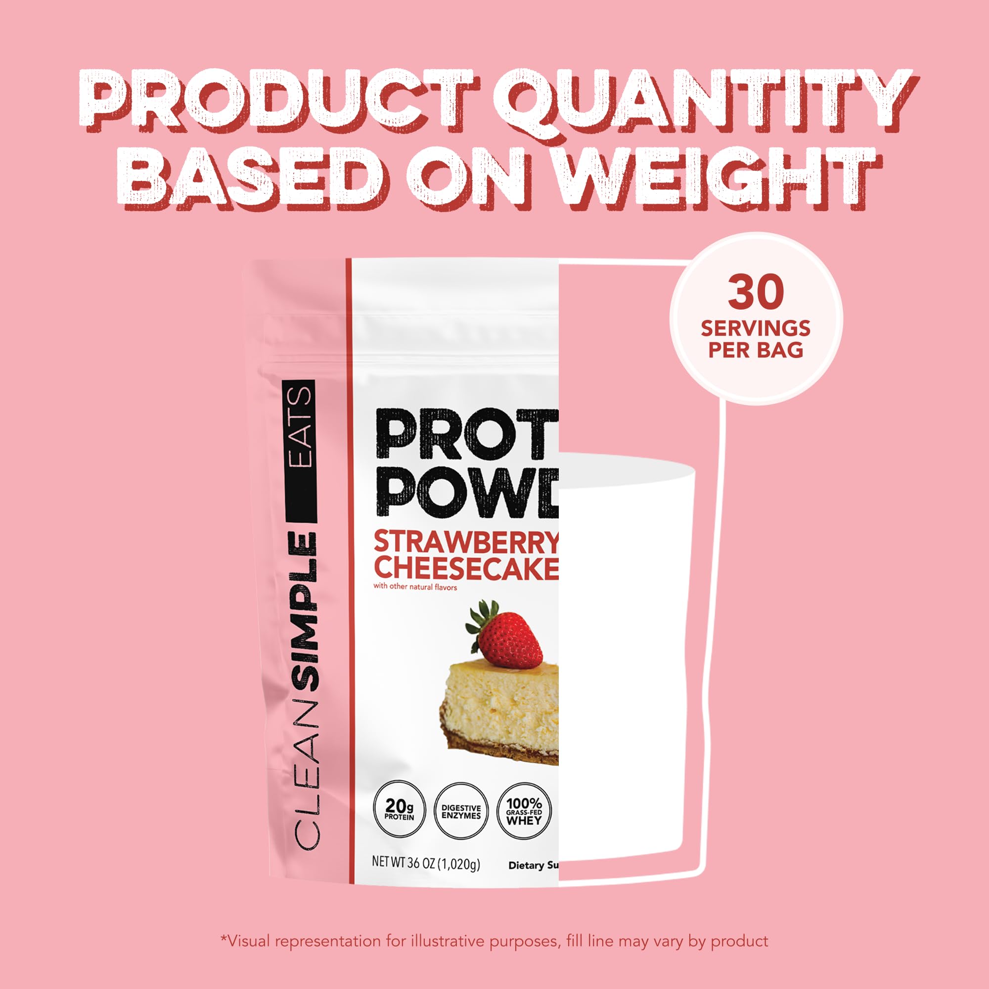 Clean Simple Eats Whey Isolate Protein Powder, Variety Pack, Naturally Sweetened, Zero Added Sugar, 20g 100% GrassFed Protein Powder with Digestive Enzymes, GlutenFree, Non GMO, 10 Single Serve Pack