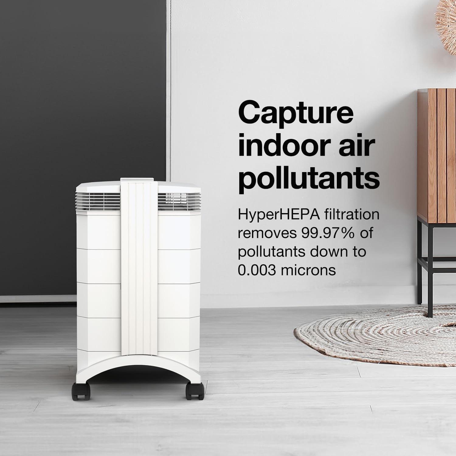 IQAir HealthPro Plus XE Air Purifier - Smart HyperHEPA Filtration for Large Rooms up to 1125 sq ft - Smoke, Viruses, Allergens, Asthma, Mold, Dust, Pets, Swiss Made, WiFi Enabled