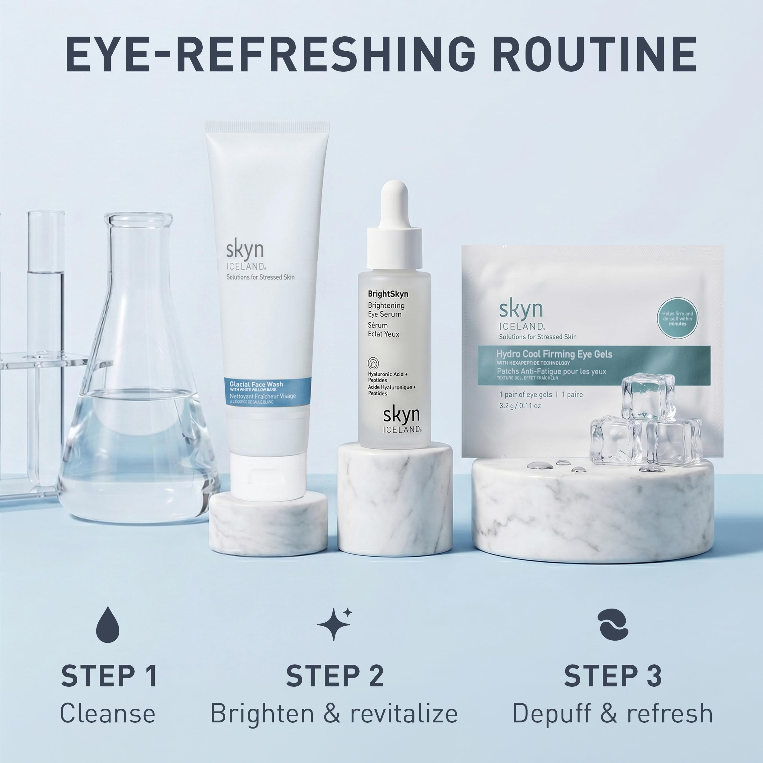 skyn ICELAND Hydro Cool Firming Under Eye Patches. Eye Gel Mask to Firm And Reduce Wrinkles, Fine Lines, Dark Circles, Puffy Eyes & Bags, 4 Pairs