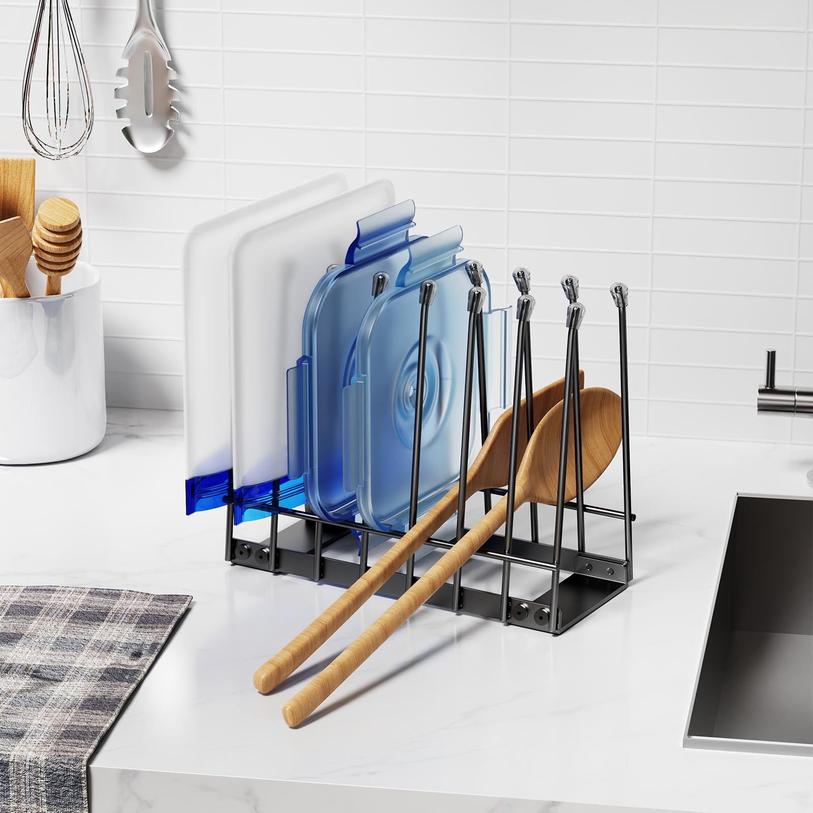 Reusable Bag Drying Rack, Foldable Metal Stand for Reusable Ziplock & Silicone Storage Bags, Rustproof Kitchen Dryer, Silver