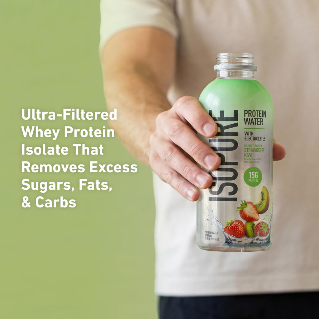 Isopure Clear Whey Isolate Protein Powder, Lactose Free, Gluten Free, Naturally Flavored, Watermelon Lime, 20g Protein Per Serving, 14.1 Oz, 16 Servings (Packaging May Vary)