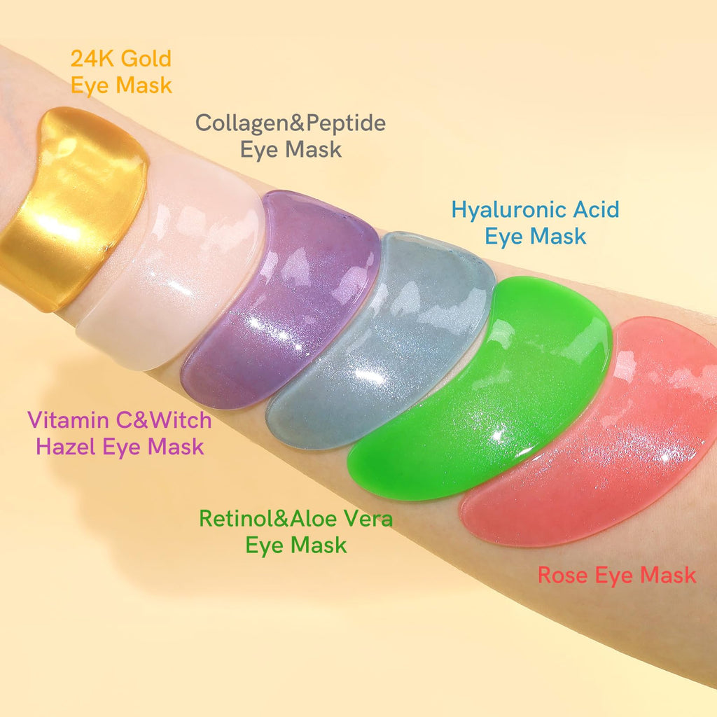PEAUAMIE Under Eye Patches Collagen and Peptide Eye Mask for Dark Circles and Puffiness,Face Mask Skin Care Products 30 Pairs