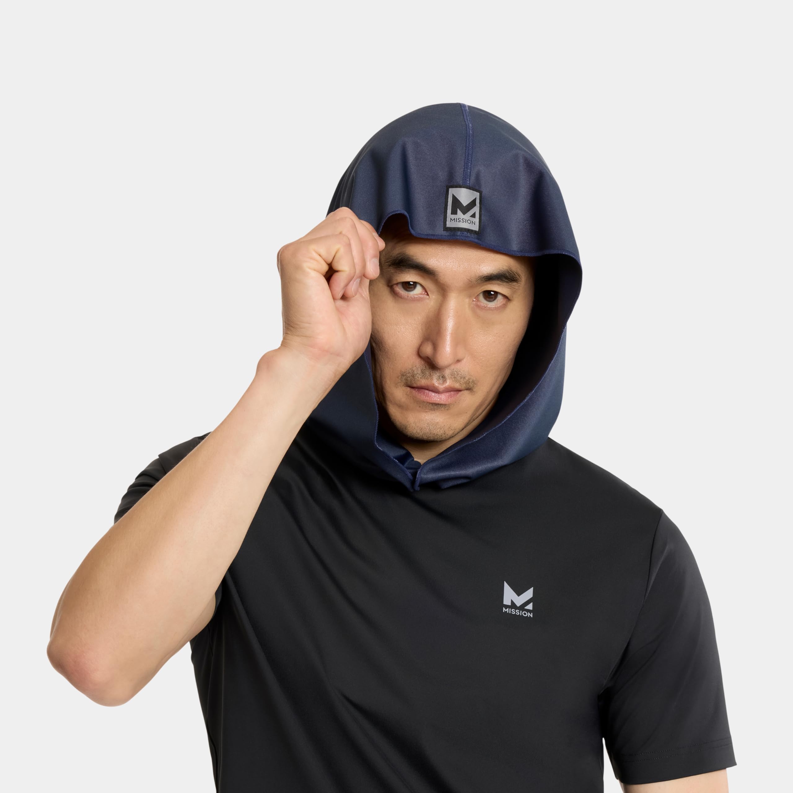 MISSION Max Plus Cooling Hoodie Towel- Hood Towel, Cools Instantly When Wet, UPF 50 Sun Protection, Contours Your Head to Stay in Place, Great for Sports, Fitness, Gym (White Camo)