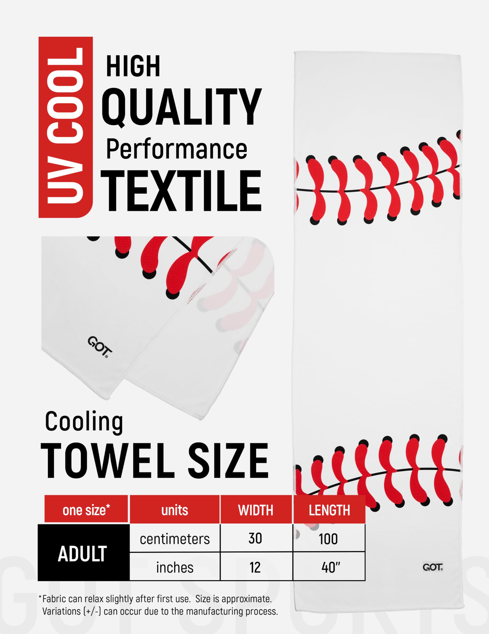 Instant Cooling Towel Neck & Face - Sweat Rag Neck Wraps Gym Workout | 40x12 Inch, Evaporative Cooling, Wet Wring Snap Activation, Lightweight, UPF 40+, Outdoor Adventures