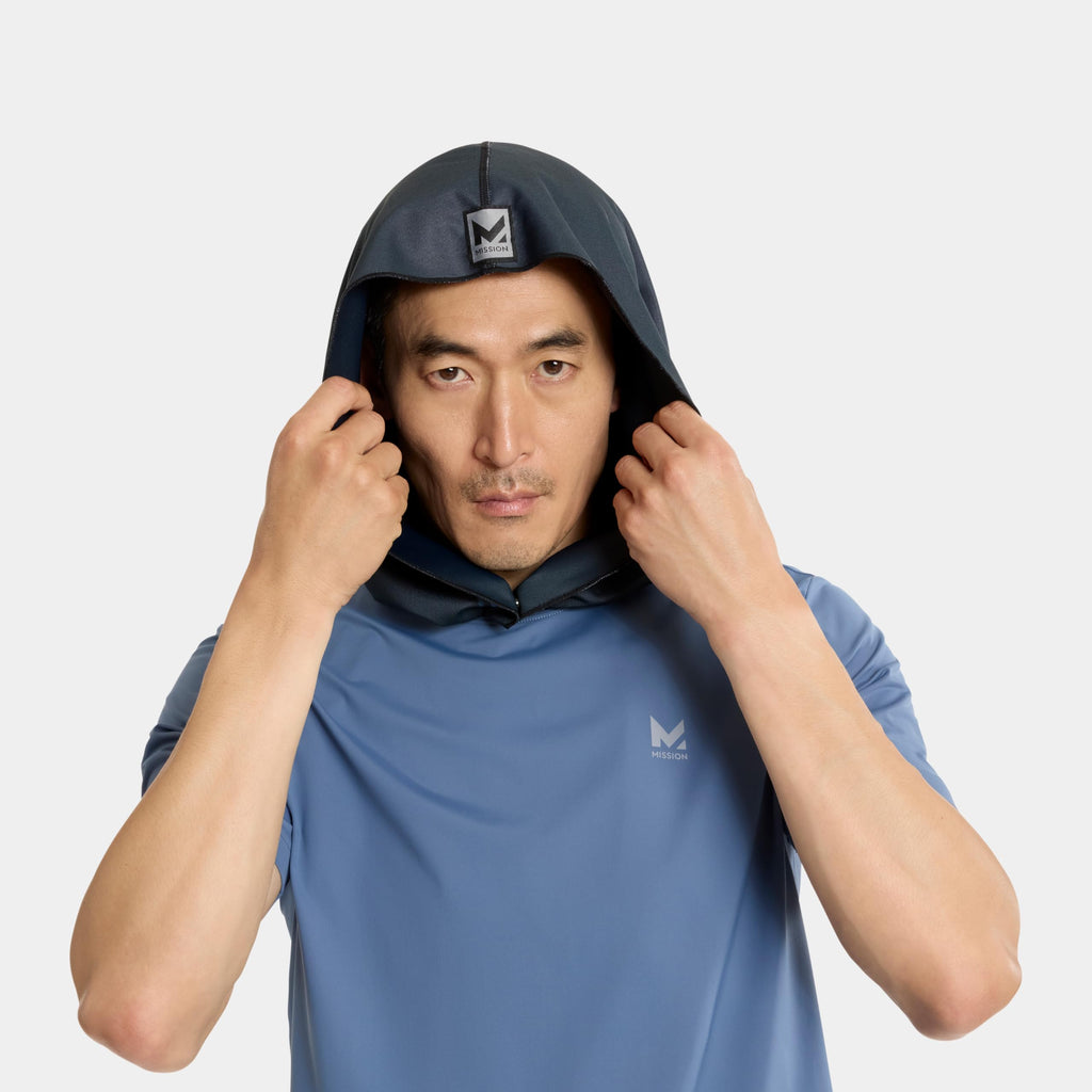 MISSION Max Plus Cooling Hoodie Towel- Hood Towel, Cools Instantly When Wet, UPF 50 Sun Protection, Contours Your Head to Stay in Place, Great for Sports, Fitness, Gym (White Camo)