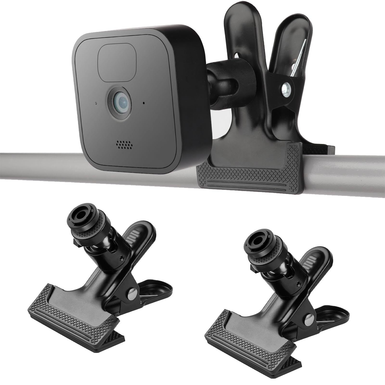 iTODOS 2 Pack Flexible Clip Clamp Mount - Compatible with Blink Mini, Outdoor (3rd Gen) XT3, XT, XT2, Indoor - 8 Inch Flexible Gooseneck Arm - Attach Camera Anywhere