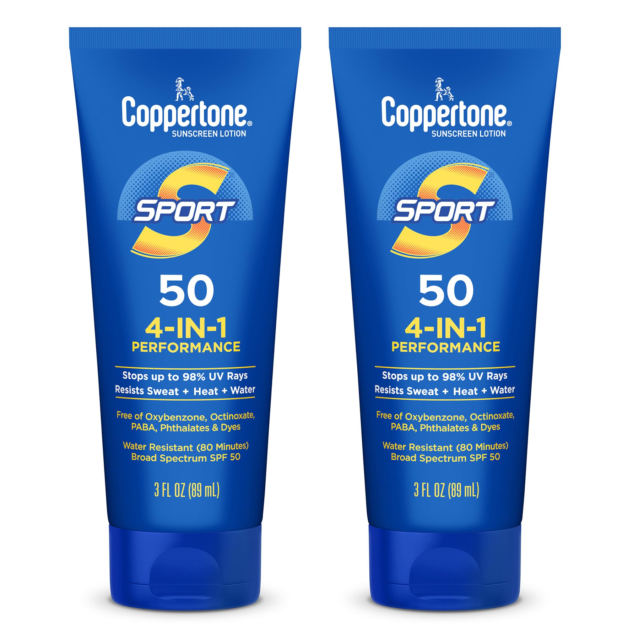 Coppertone SPORT Sunscreen Lotion Broad Spectrum SPF 50 (3 Fluid Ounce) (Packaging may vary)