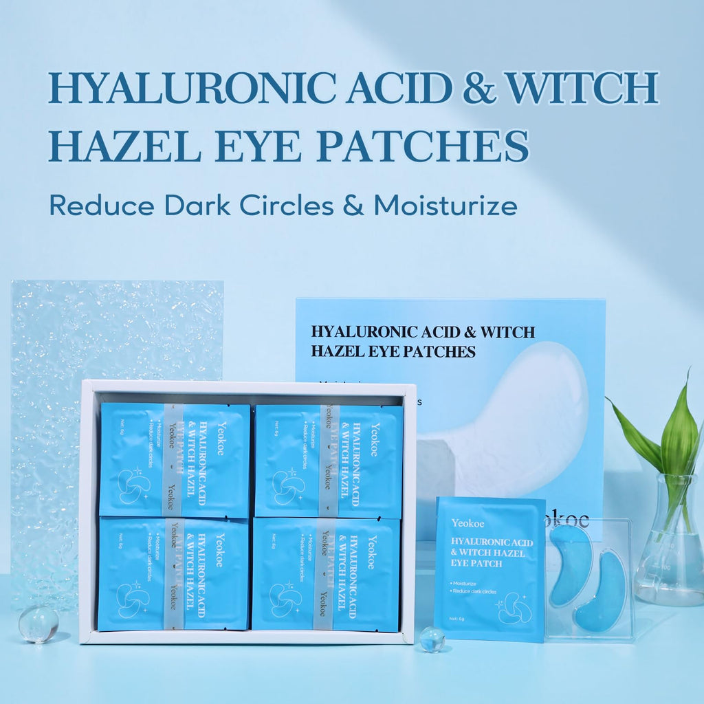 Yeokoe Under Eye Patches for Dark Circles,Eye Mask for Puffy Eyes With Collagen,Retinol,Vitmin C,Hyaluronic Acid and Niacinamide Face Masks Skincare Spa Gifts for Woman 20Pairs