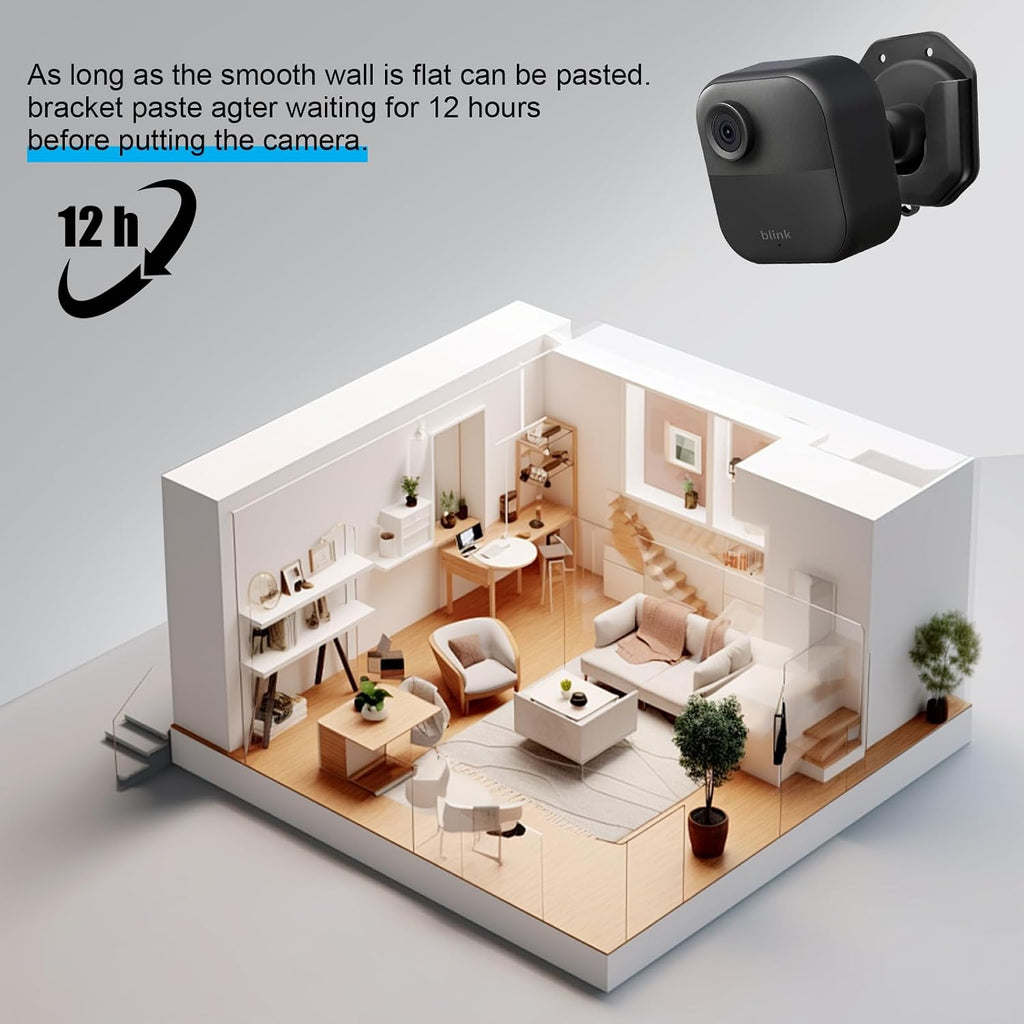 3-Pack Blink Camera Adhesive Wall Mount for Blink Mini/Blink Mini 2 / Blink Outdoor 4 / Blink/Blink Indoor Camera/Ring Indoor Camera（Adhesive mounting and Screw mounting）