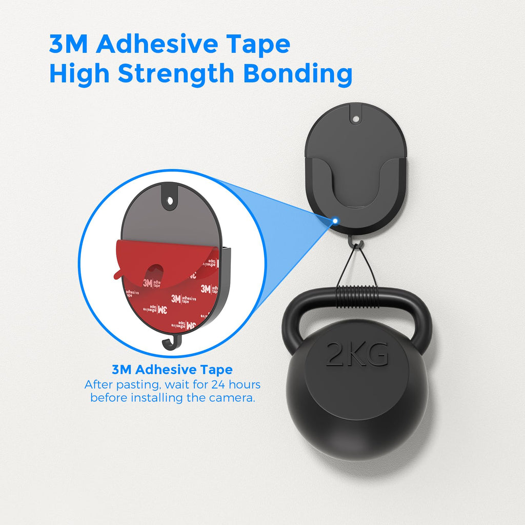 No Drill Mount Compatible with Blink/Ring/Wyze Camera,Fixing Bracket with Strong Self-Adhesive Tape Fits for Ring Indoor Cam(1st/2nd Gen),RingStick Up Cam,Blink Camera 4/3,BlinkMini 2K+