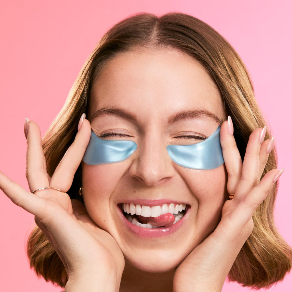 grace & stella Award Winning Under Eye Mask Reduce Dark Circles, Puffy Eyes, Undereye Bags, Wrinkles, Gel Under Eye Patches, Small Gifts for Women, Gifts Under 10 Dollars, Vegan (6 Pairs, Blue)