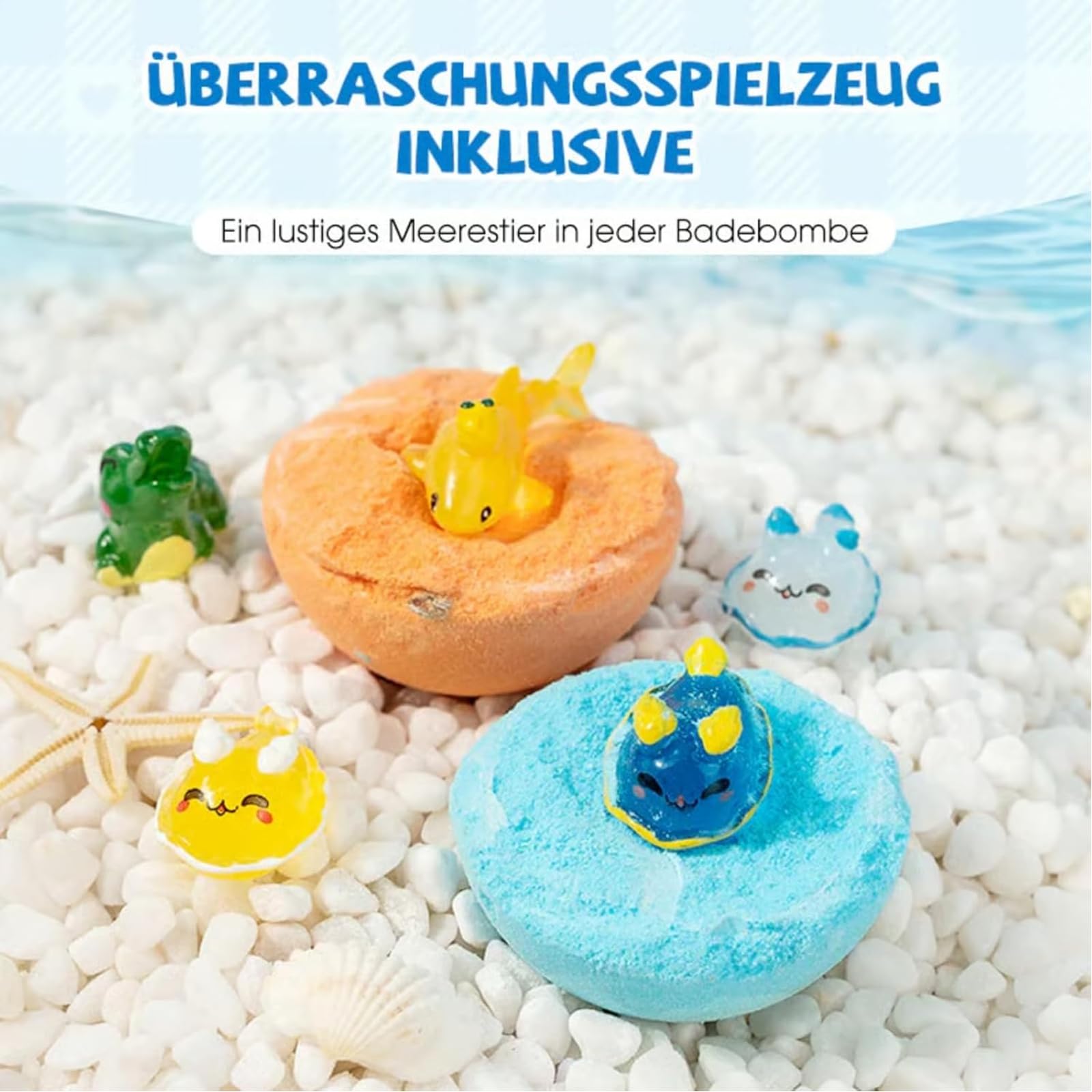 6 Pack Natural Bath Bombs with Mega Bubbles & Surprise Inside Animal Bulk Easter Basket Stuffers Organic All Natural Bath Bombs Gift Set Skin-Friendly Bathing Bath Fun Magic Bath Bombs Birthday Gift