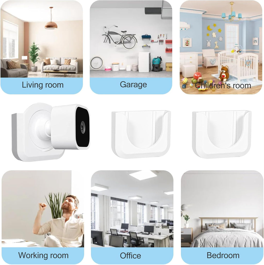 Blink Mini Camera Adhesive Wall Mount Bracket, 2 Pack Strong & Durable Camera Mount Stand, No Drill, No Screws, Decorate Damage-Free, Easy to Install