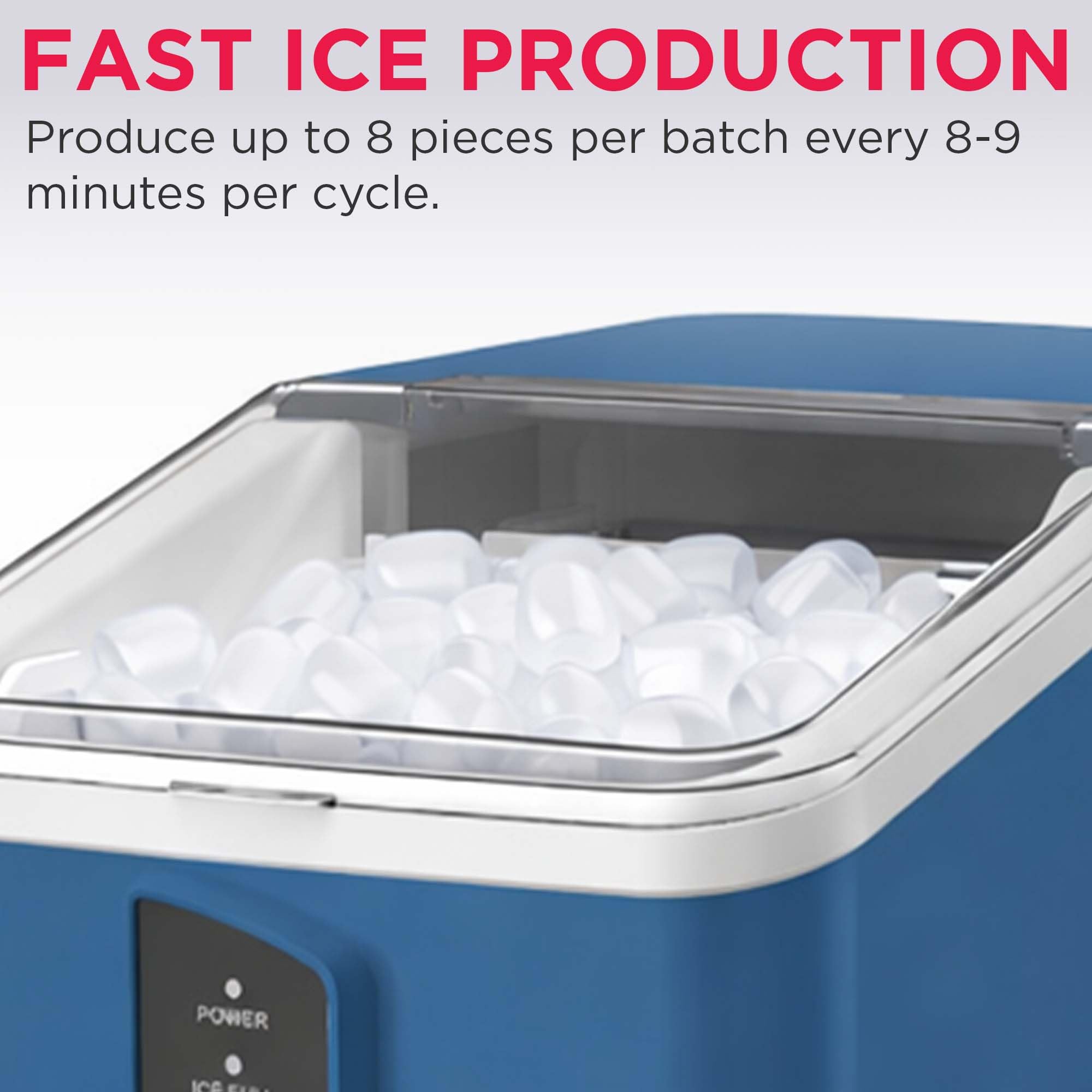 FRIGIDAIRE EFIC128AMZBLK Compact Countertop Ice Maker, 26 lb per Day, Black