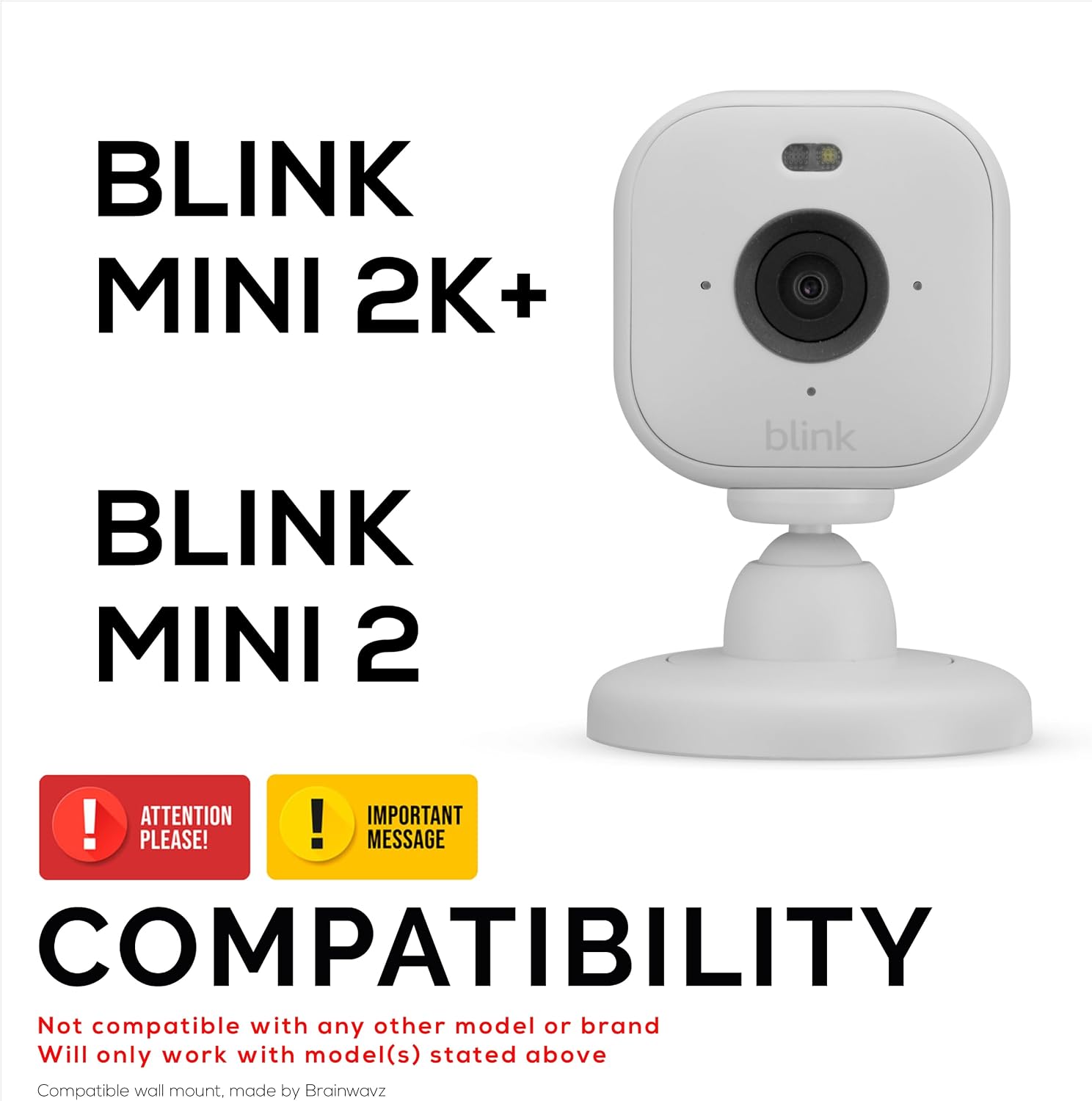Window Mount for Blink Mini 2K+ & Blink Mini 2 Camera - Easy to Install Holder & Secure Attachment with 3M VHB by Brainwavz