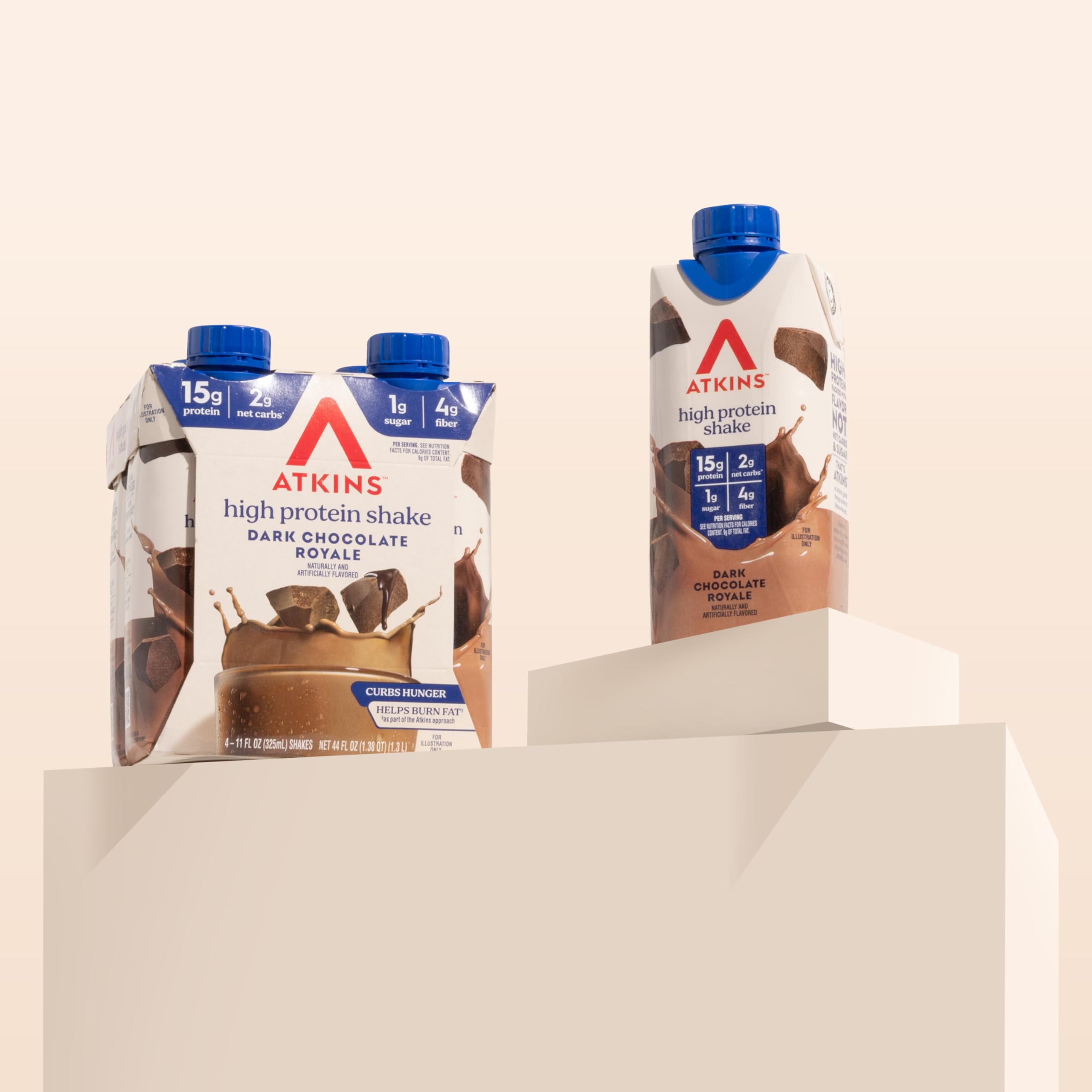 Atkins Chocolate Banana Protein-Rich Shake. With B Vitamins and Protein. Made with Real Fruit. Keto-Friendly and Gluten Free, 11 Fl Oz (Pack of 12)
