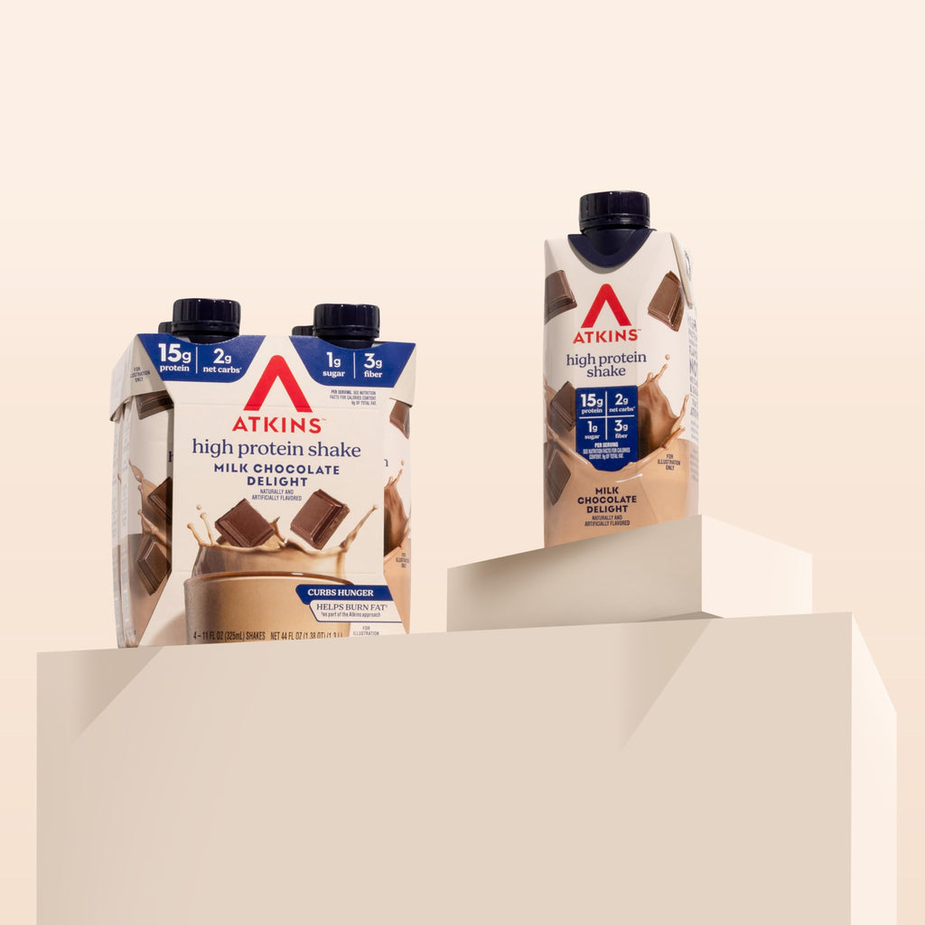 Atkins Chocolate Banana Protein-Rich Shake. With B Vitamins and Protein. Made with Real Fruit. Keto-Friendly and Gluten Free, 11 Fl Oz (Pack of 12)