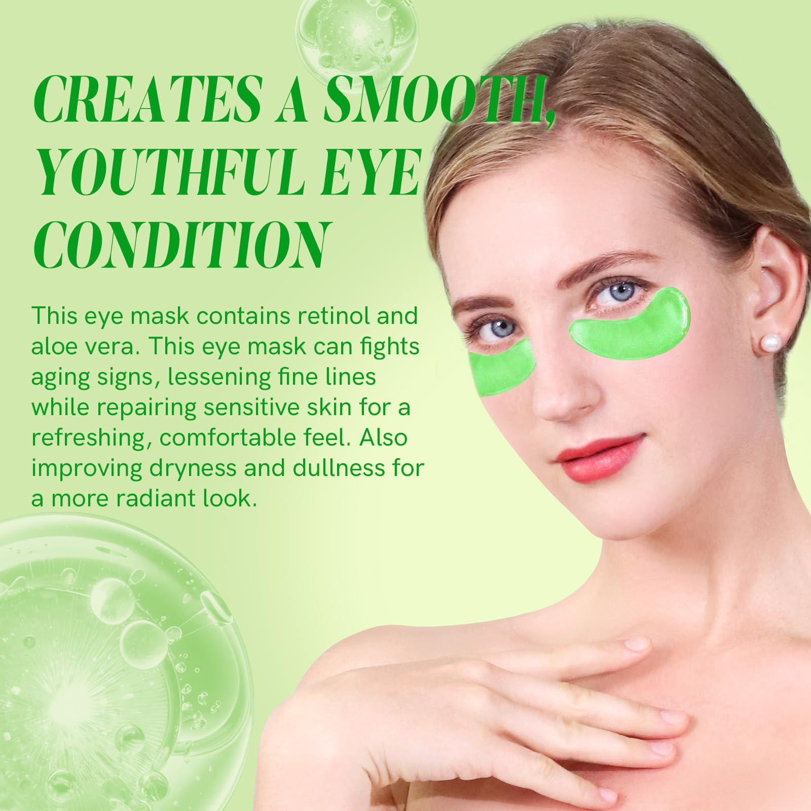 PEAUAMIE Under Eye Patches Collagen and Peptide Eye Mask for Dark Circles and Puffiness,Face Mask Skin Care Products 30 Pairs