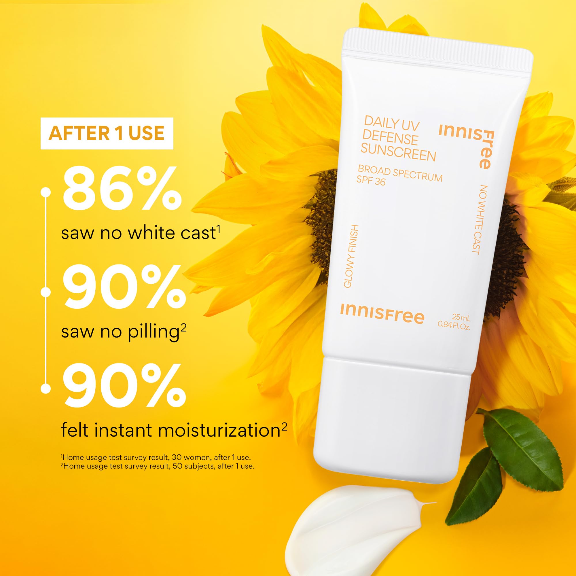 innisfree Daily UV Defense SPF 50+ PA++++ Korean Face & Body Sunscreen, Broad Spectrum, Invisible Finish, No White Cast, Lightweight, Hydrating