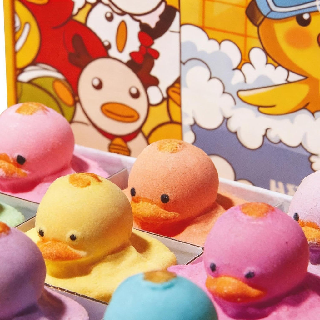 12pcs Bathbombs for Kids, Bathbombs Gift Set, Handmade Fizzy Bubble Bathbomb with Duck Toys Inside, Natural Bubble Baths Balls to Moisturize Dry Skin, Birthday Christmas Easter Gift for Girls Boys