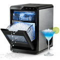 Countertop Ice Maker Machine, 8 Ice Cubes in 6 mins, 26lb/Day Ice with 2 Sizes- Portable Mini, Energy Saving & Basket/Scoop for Home/Party/Travel/Camping/Bar,Black