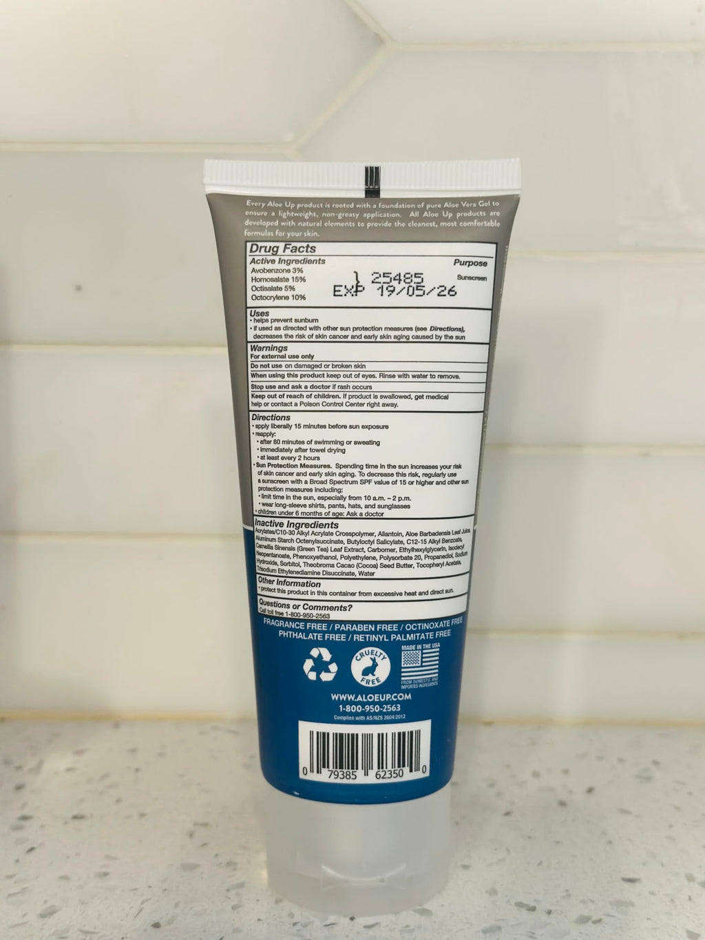 Aloe Up Sport Sunscreen Body Lotion SPF 50 – Broad Spectrum Sunblock With Aloe Vera Gel – Non-Greasy, Skin Sun Protection, No White Cast – Sunscreen – Fragrance-Free – 6 Oz, 2-Pack