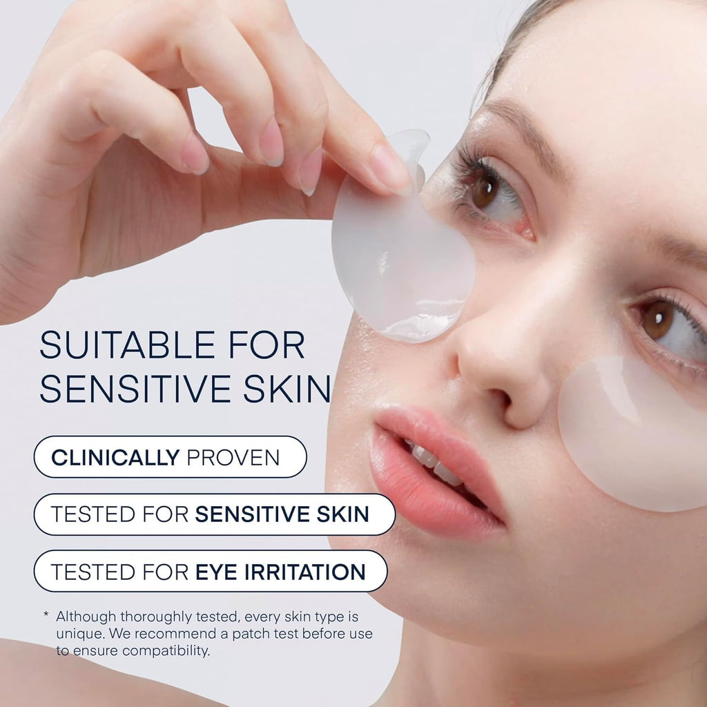 TEREZ & HONOR Peptide Collagen Under Eye Patches - 60 Korean Firming, Glowing & Hydrating Hydrogel Mask for Puffy Eyes, Dark Circles, Wrinkles, Fine Lines, Undereye Bags - Anti-Aging Eye Gel Pads