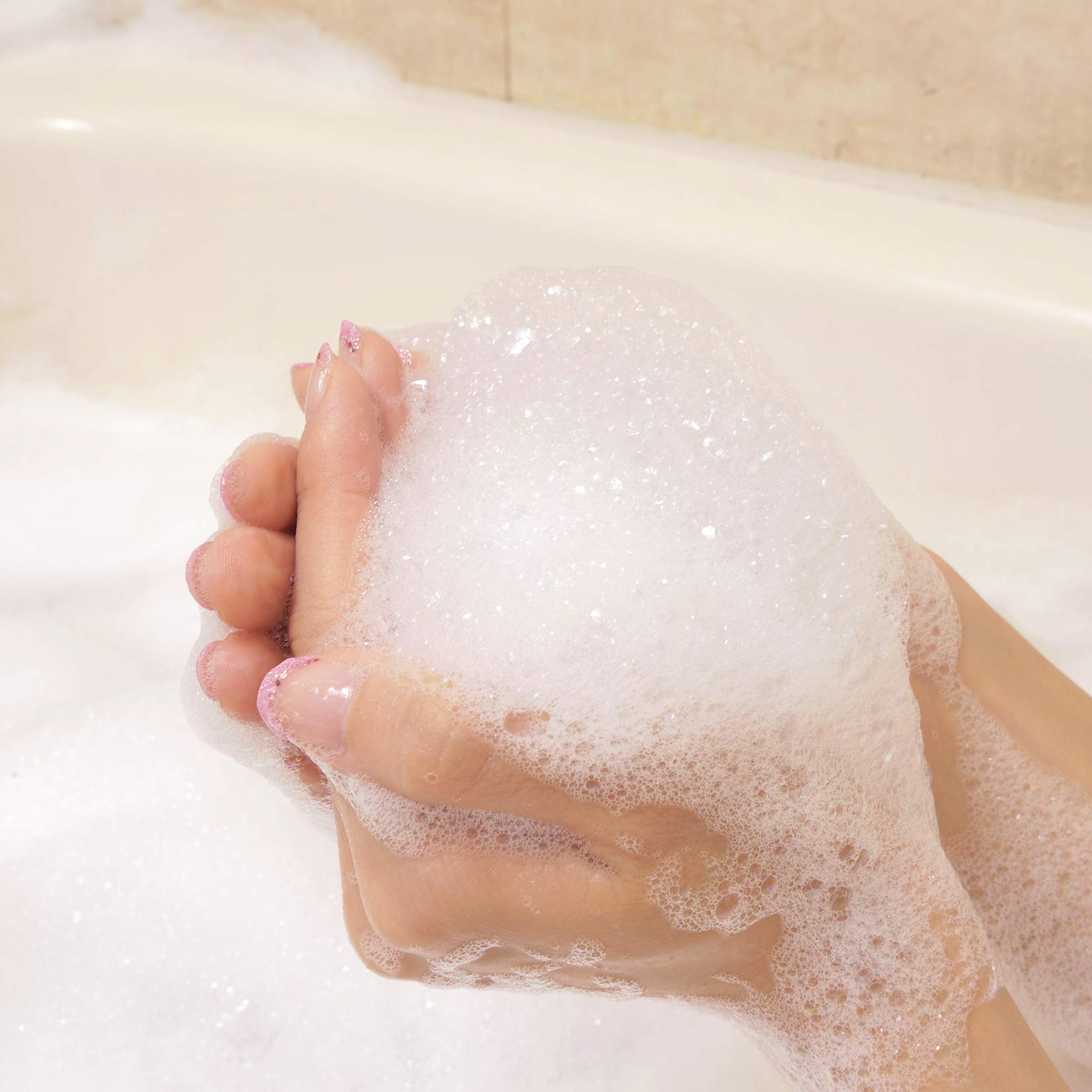 Spa Luxetique Bubble Bath, Foaming Bath with Epsom Salt, Chamomile Rose and Lavender Scent Bathing Set, 3 Pack 49.8 fl oz Mothers Day Gifts Set for Women and Men