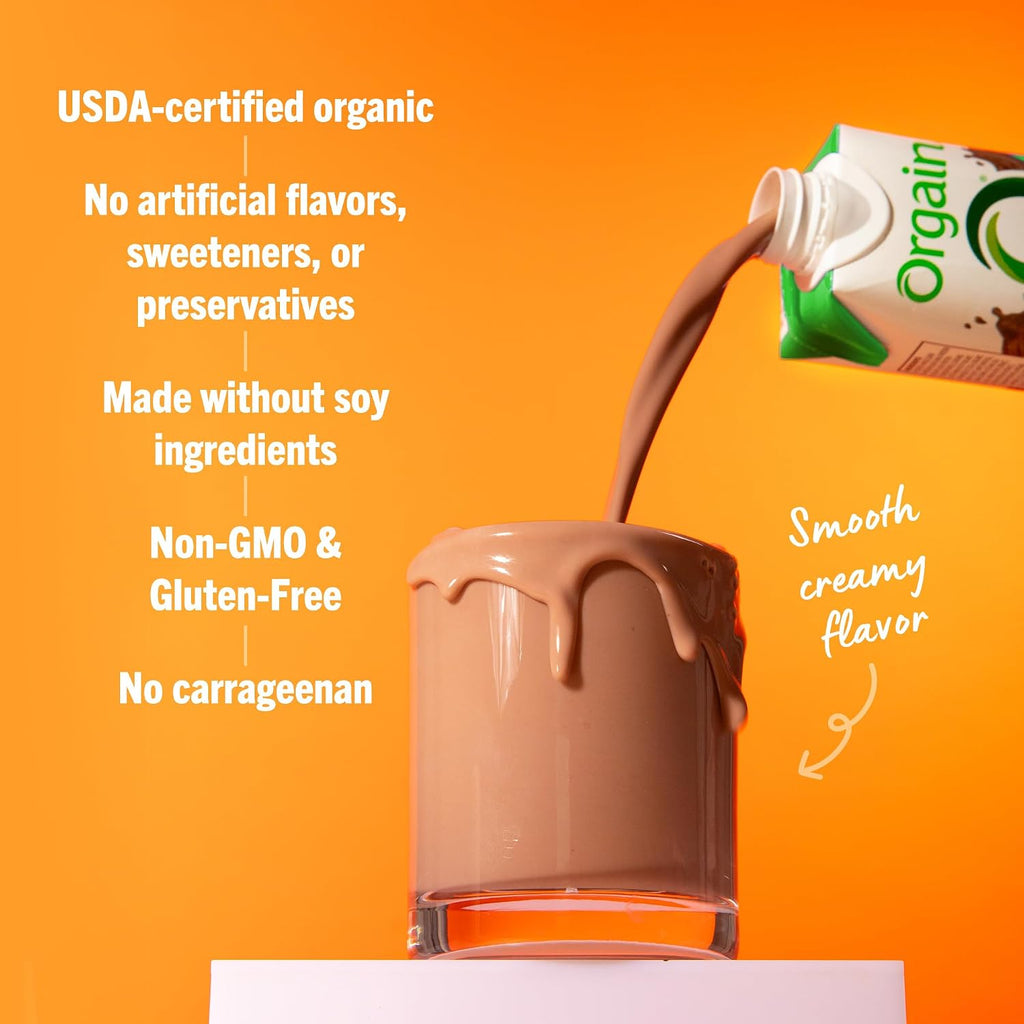 Orgain Organic Nutritional Shake, Creamy Chocolate Fudge - Meal Replacement, 16g Protein, 20 Vitamins & Minerals, Gluten & Soy Free, Kosher, Non-GMO, Packaging May Vary, 11 Fl Oz (Pack of 4)