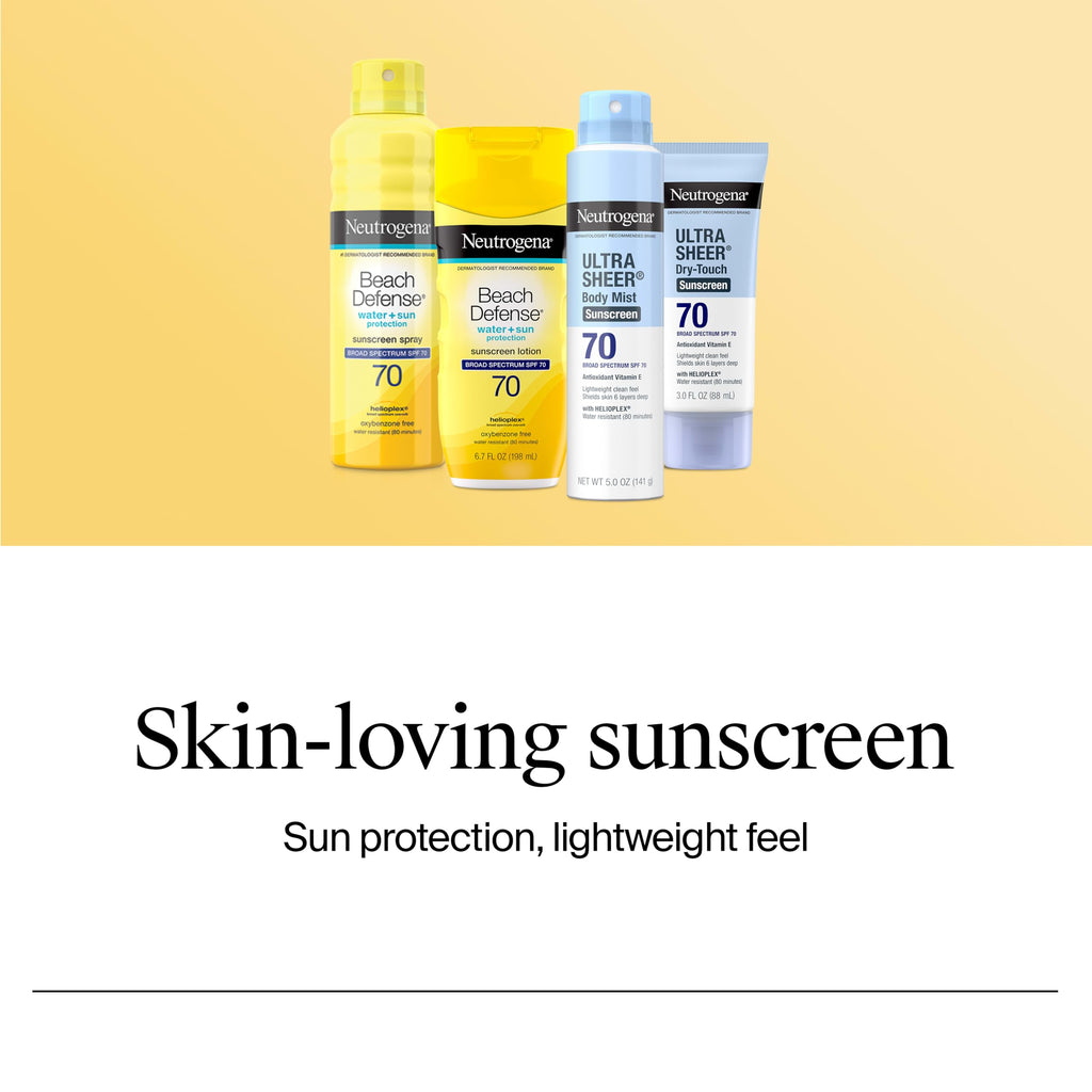 Neutrogena, Ultra Sheer Dry-Touch Sunscreen SPF 55 for Face and Body, Lightweight Non Greasy Broad Spectrum Uva/Uvb Protection, No White Cast, Water Resistant (80 Min) Travel Sunscreen Lotion, 88.7 mL