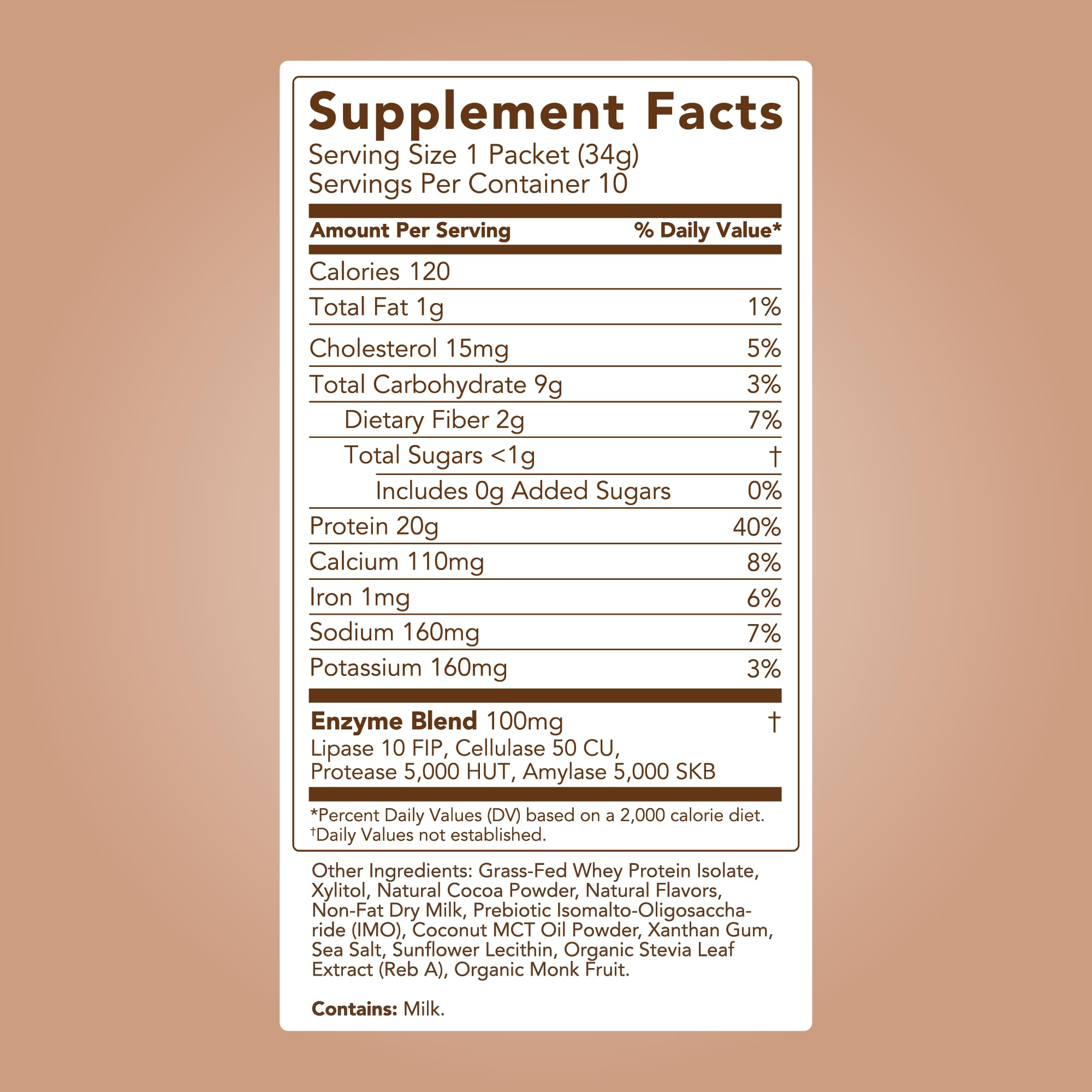 Clean Simple Eats Whey Isolate Protein Powder, Variety Pack, Naturally Sweetened, Zero Added Sugar, 20g 100% GrassFed Protein Powder with Digestive Enzymes, GlutenFree, Non GMO, 10 Single Serve Pack