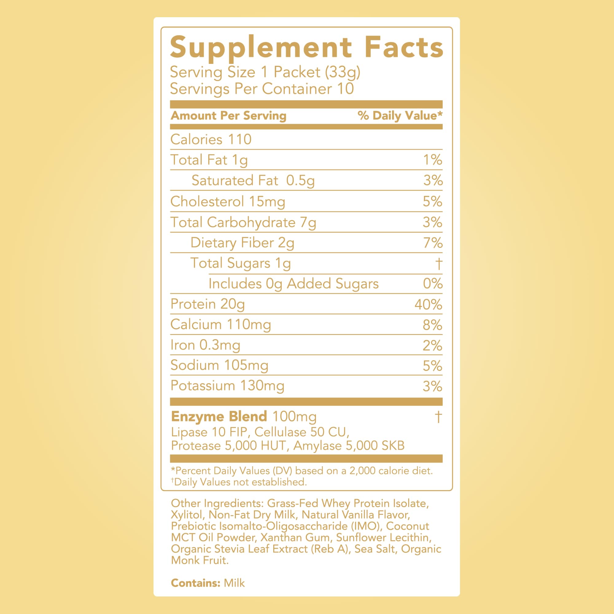 Clean Simple Eats Whey Isolate Protein Powder, Variety Pack, Naturally Sweetened, Zero Added Sugar, 20g 100% GrassFed Protein Powder with Digestive Enzymes, GlutenFree, Non GMO, 10 Single Serve Pack