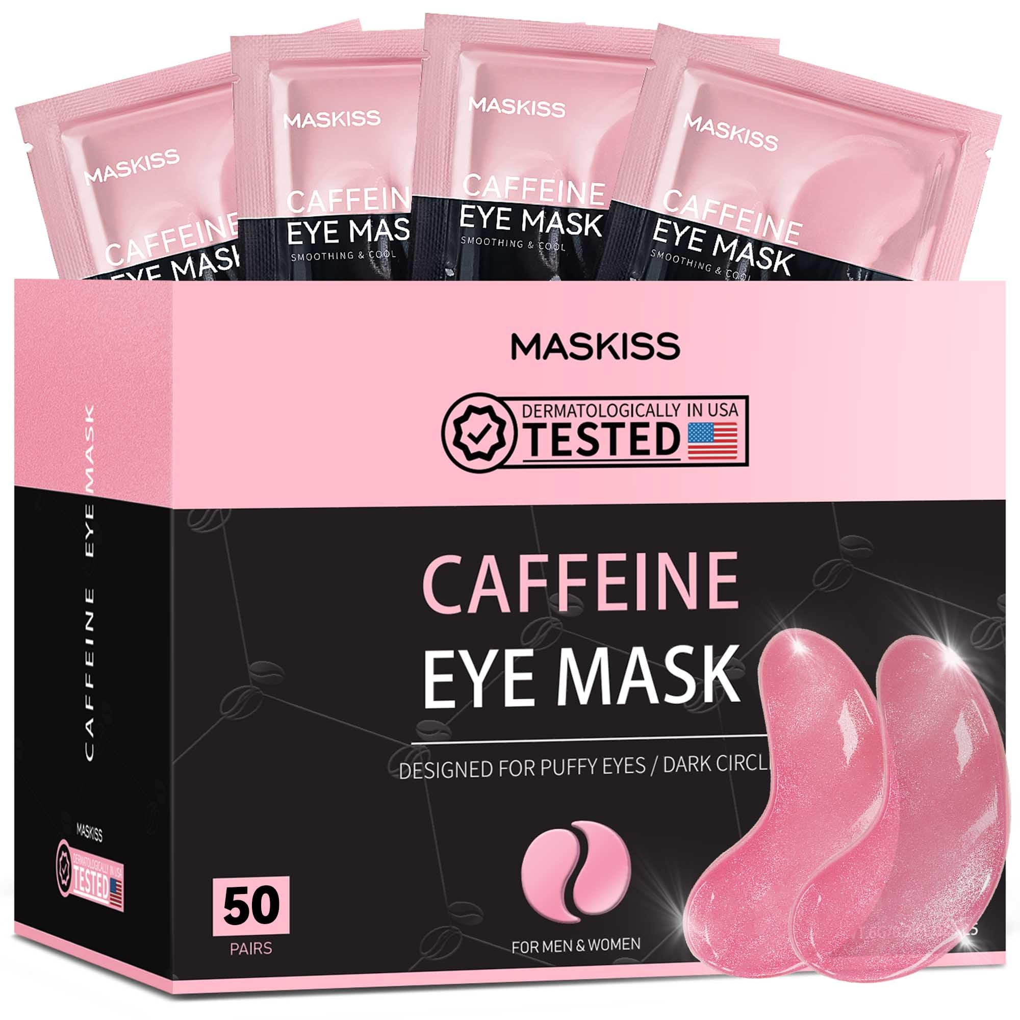 Maskiss Under Eye Patches (50 Pairs), Hyaluronic Acid Eye Masks for Dark Circles Puffy Eyes Undereye Bags, Collagen Eye Patches for Wrinkles and Hydrate, Skin Care Gift for Her