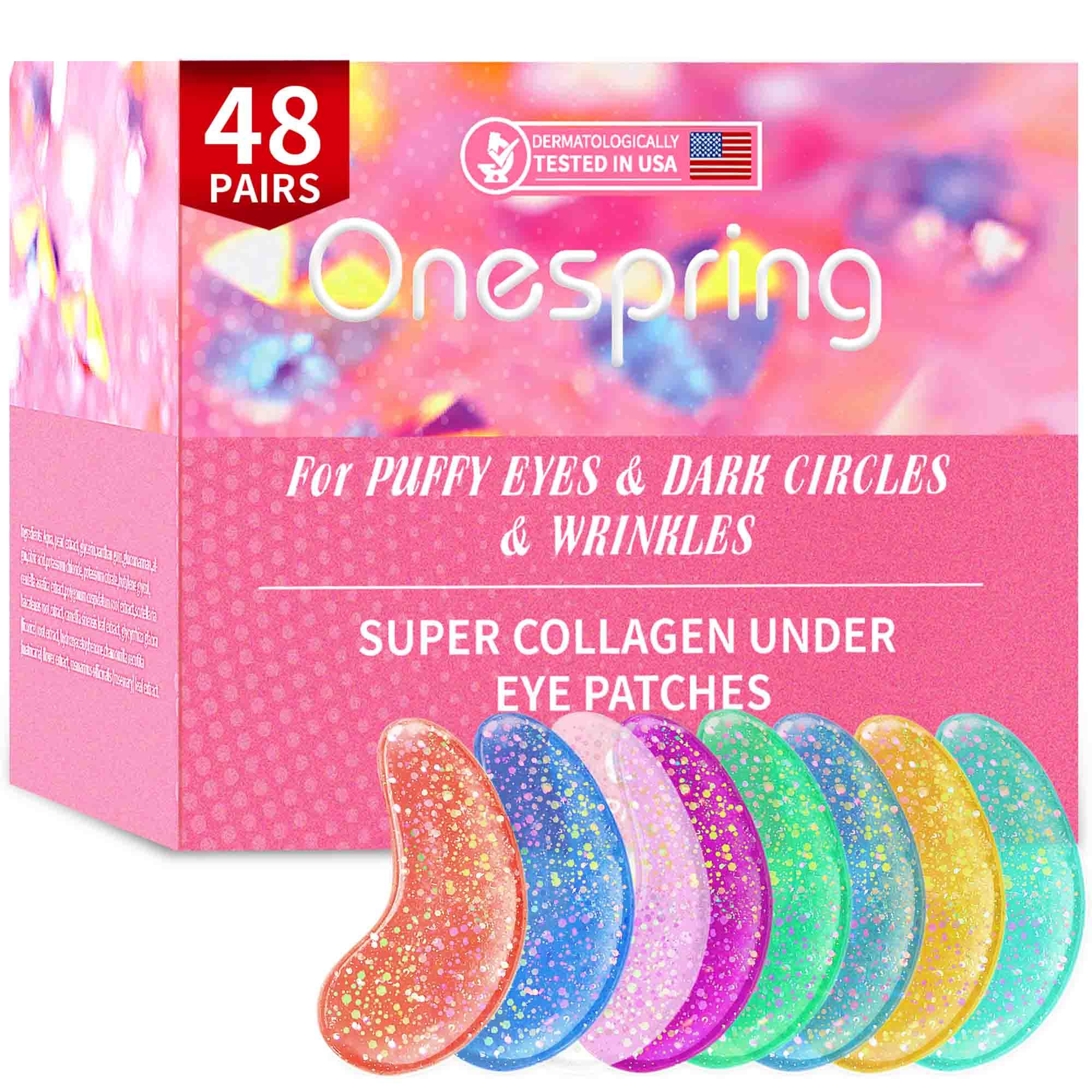 Onespring Eye Masks, Under Eye Patches for Puffiness, Retinol Collagen Eye Gel Pads, Reduce Wrinkles, Eye Bags & Dark circles - Face Mask Skincare, Anti Aging & Moisturizer, 24 Pairs