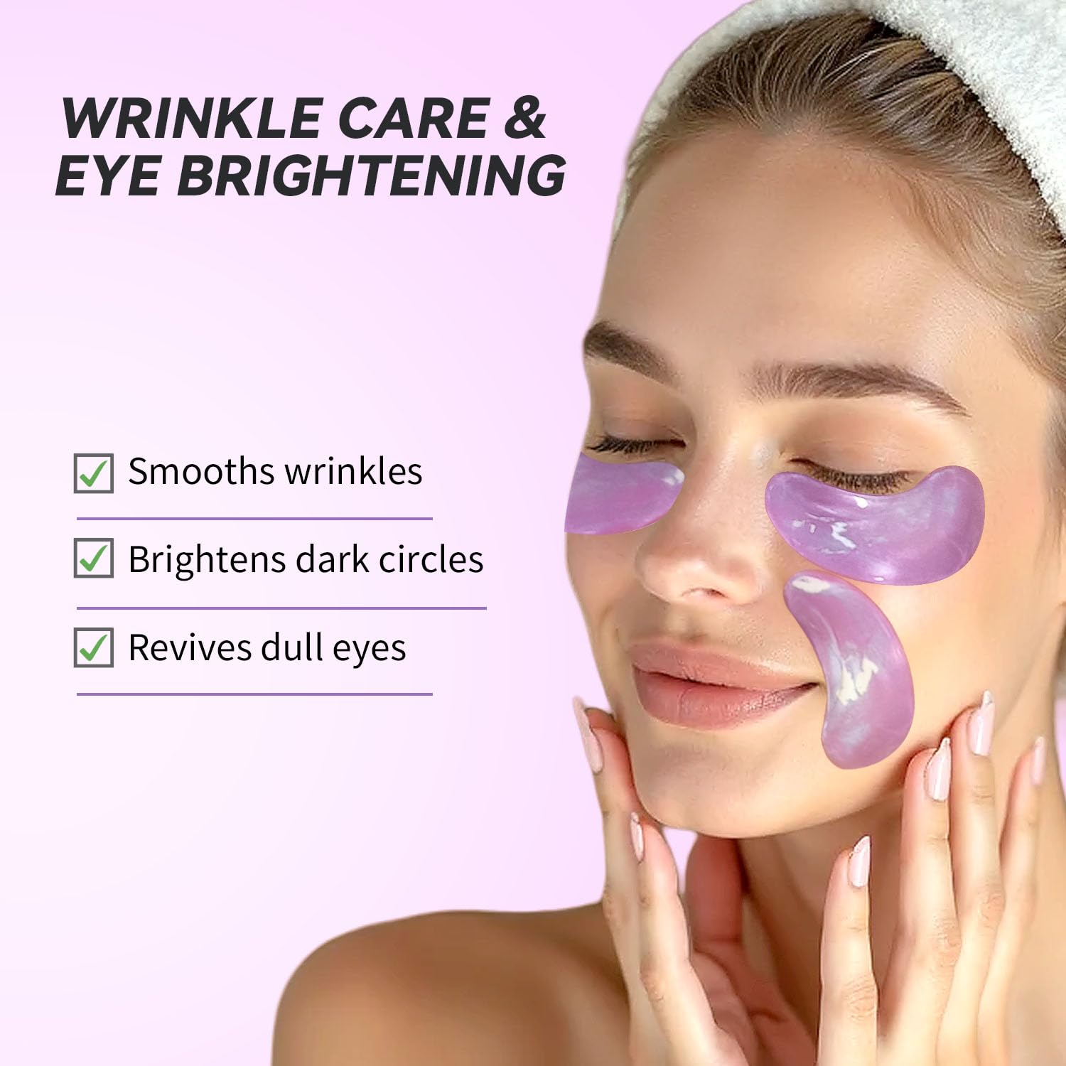 Maskiss Under Eye Patches (50 Pairs), Hyaluronic Acid Eye Masks for Dark Circles Puffy Eyes Undereye Bags, Collagen Eye Patches for Wrinkles and Hydrate, Skin Care Gift for Her