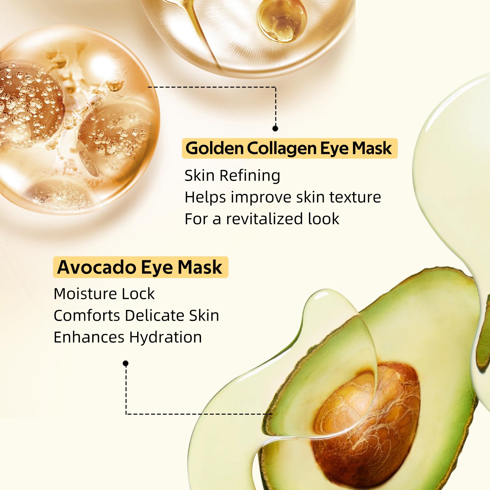 dewyhour Retinol Collagen Firming Hydrogel Patches - Under Eye Patches for Puffy Eyes & Dark Circles, Moisturizing Eye Mask with Caffeine & Hyaluronic Acid, Gentle Korean Skincare