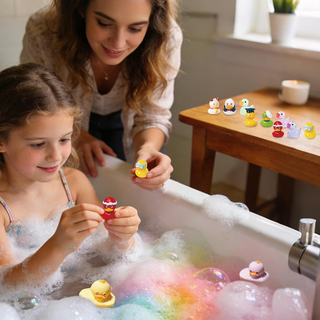 12pcs Bathbombs for Kids, Bathbombs Gift Set, Handmade Fizzy Bubble Bathbomb with Duck Toys Inside, Natural Bubble Baths Balls to Moisturize Dry Skin, Birthday Christmas Easter Gift for Girls Boys