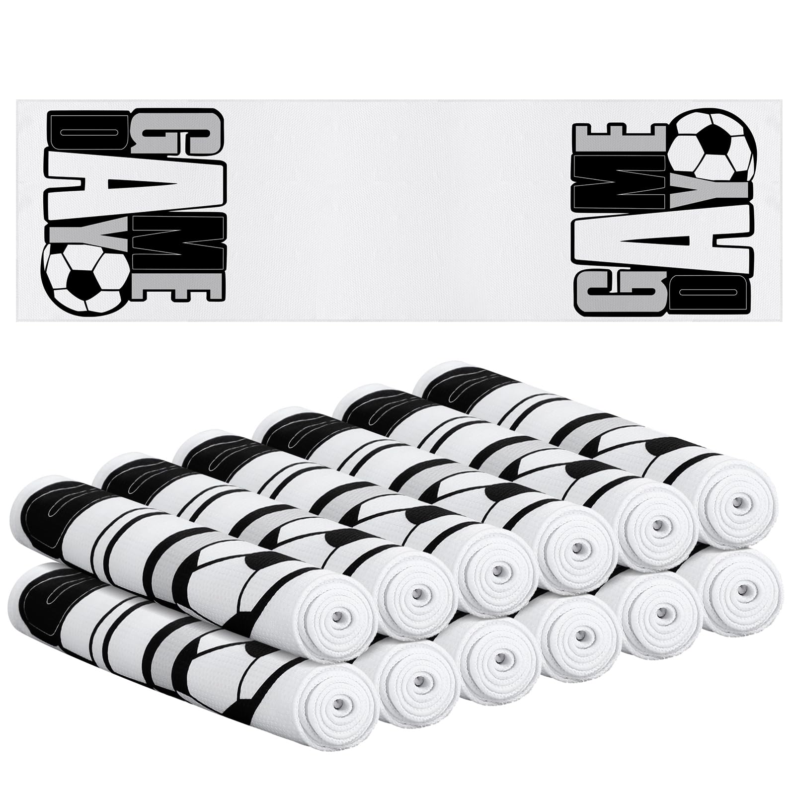 Tegeme 12 Counts Baseball Ice Cream Cooling Towels 40"x12" Sports Breathable Chilly Ice Fast Drying Towel Cool Training Sweat Rag for Coach Sport Party Favors Team Gift