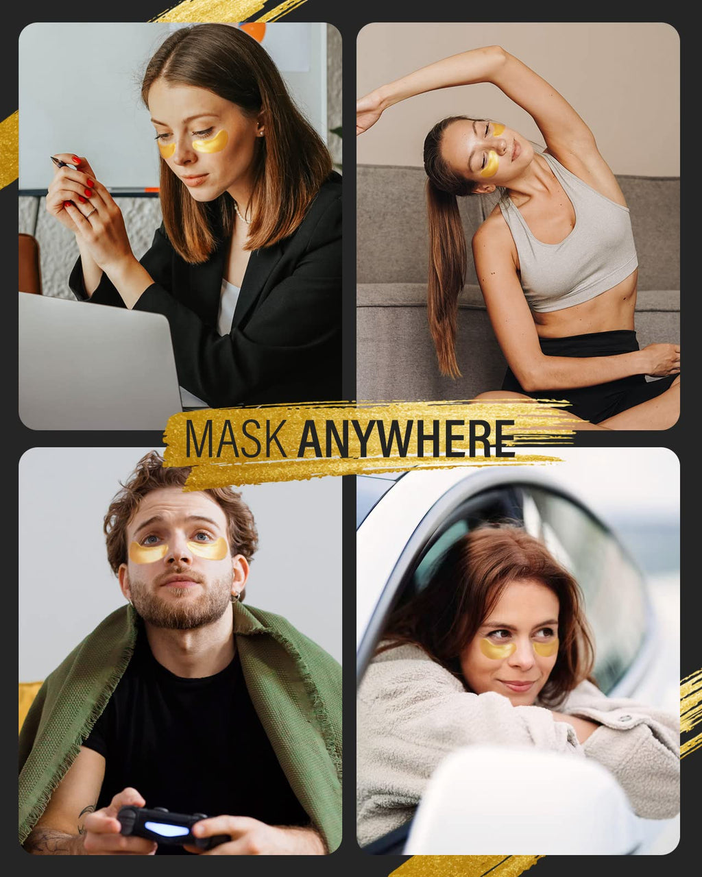 Maskiss Under Eye Patches (50 Pairs), Hyaluronic Acid Eye Masks for Dark Circles Puffy Eyes Undereye Bags, Collagen Eye Patches for Wrinkles and Hydrate, Skin Care Gift for Her