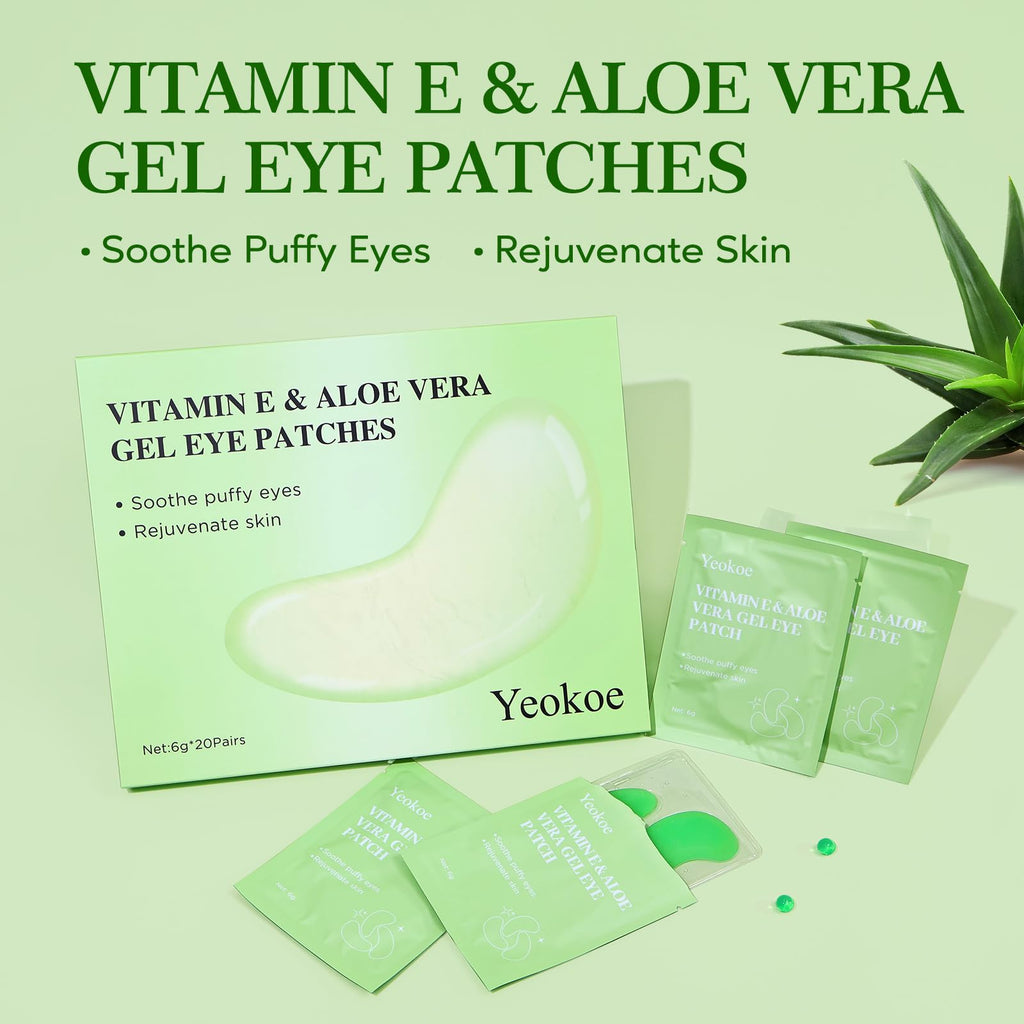 Yeokoe Under Eye Patches for Dark Circles,Eye Mask for Puffy Eyes With Collagen,Retinol,Vitmin C,Hyaluronic Acid and Niacinamide Face Masks Skincare Spa Gifts for Woman 20Pairs