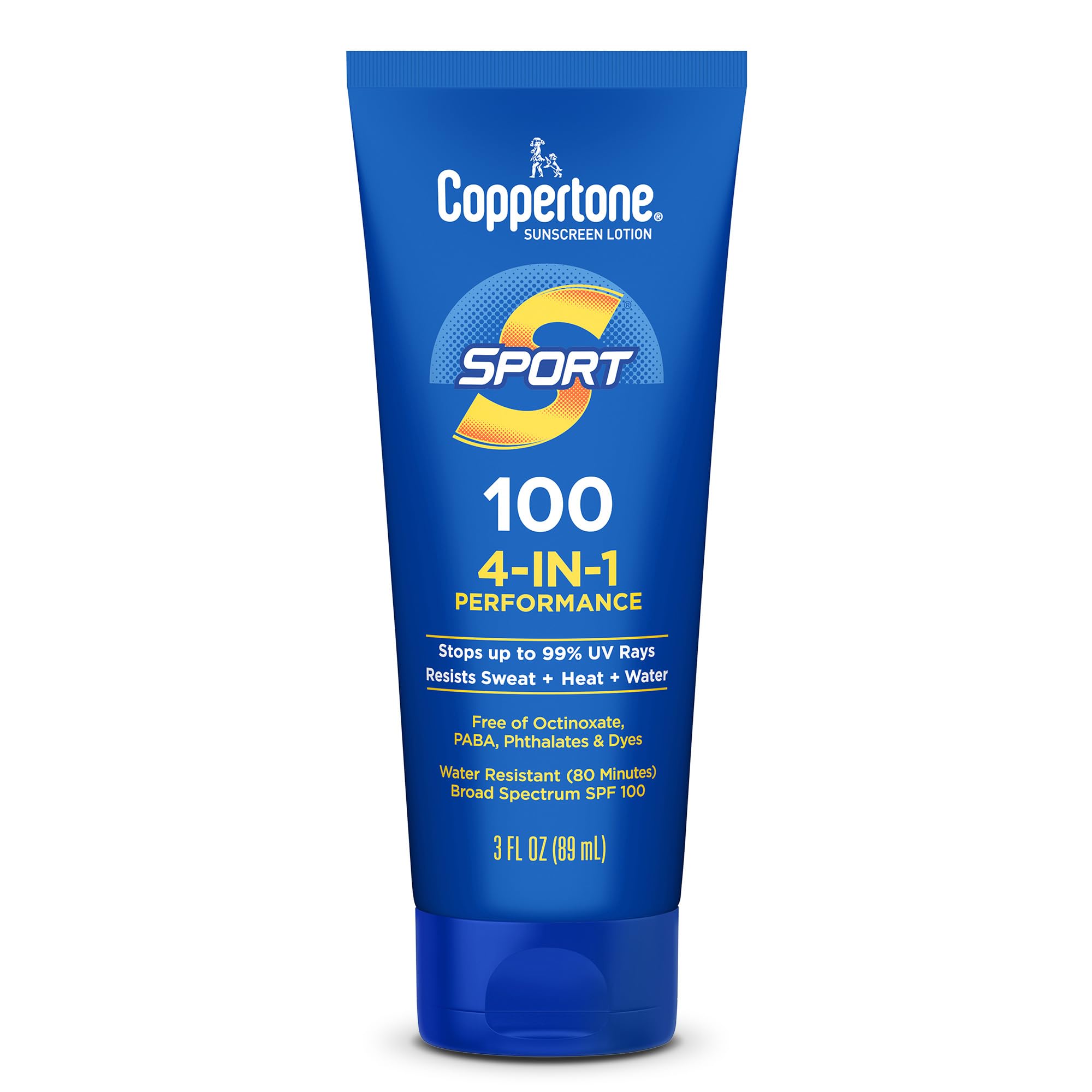 Coppertone SPORT Sunscreen Lotion Broad Spectrum SPF 50 (3 Fluid Ounce) (Packaging may vary)