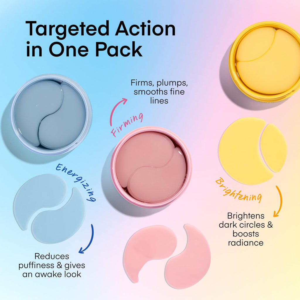 TEREZ & HONOR Peptide Collagen Under Eye Patches - 60 Korean Firming, Glowing & Hydrating Hydrogel Mask for Puffy Eyes, Dark Circles, Wrinkles, Fine Lines, Undereye Bags - Anti-Aging Eye Gel Pads