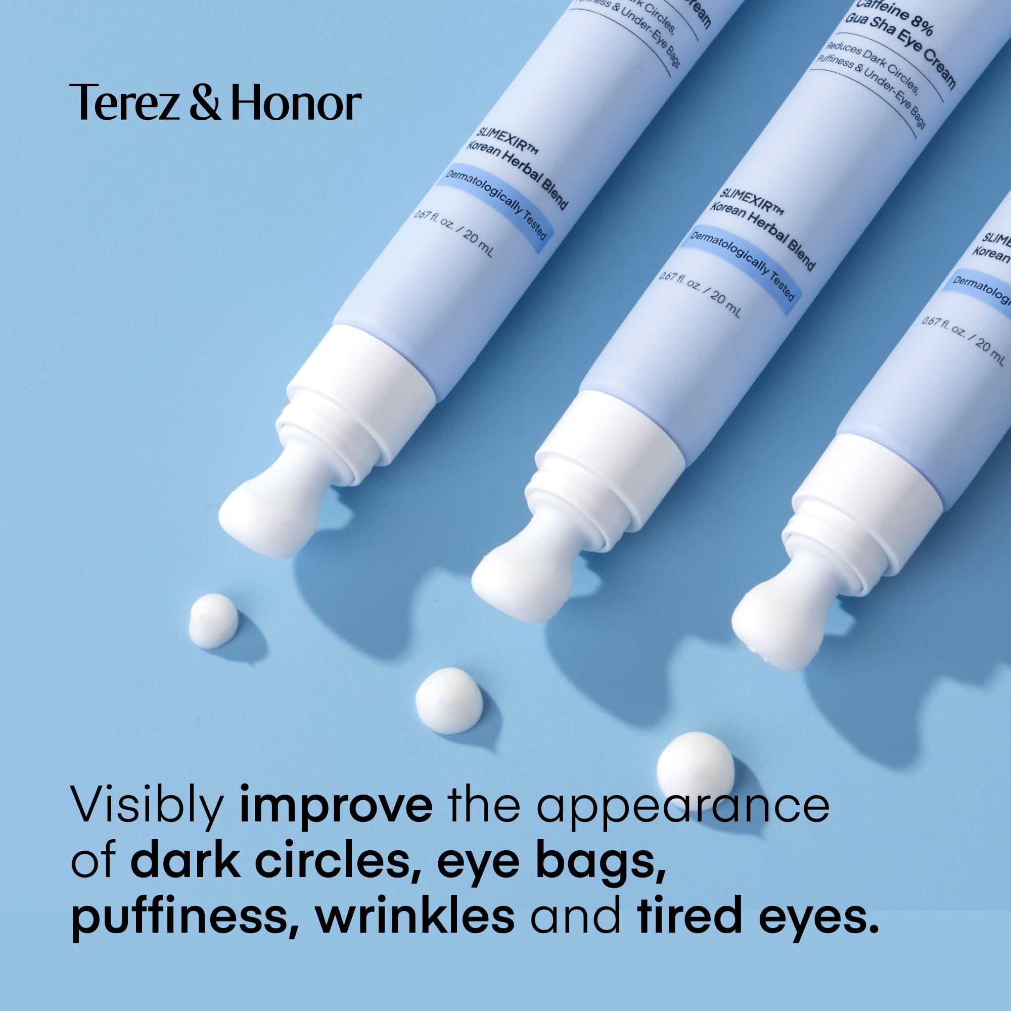TEREZ & HONOR Peptide Collagen Under Eye Patches - 60 Korean Firming, Glowing & Hydrating Hydrogel Mask for Puffy Eyes, Dark Circles, Wrinkles, Fine Lines, Undereye Bags - Anti-Aging Eye Gel Pads