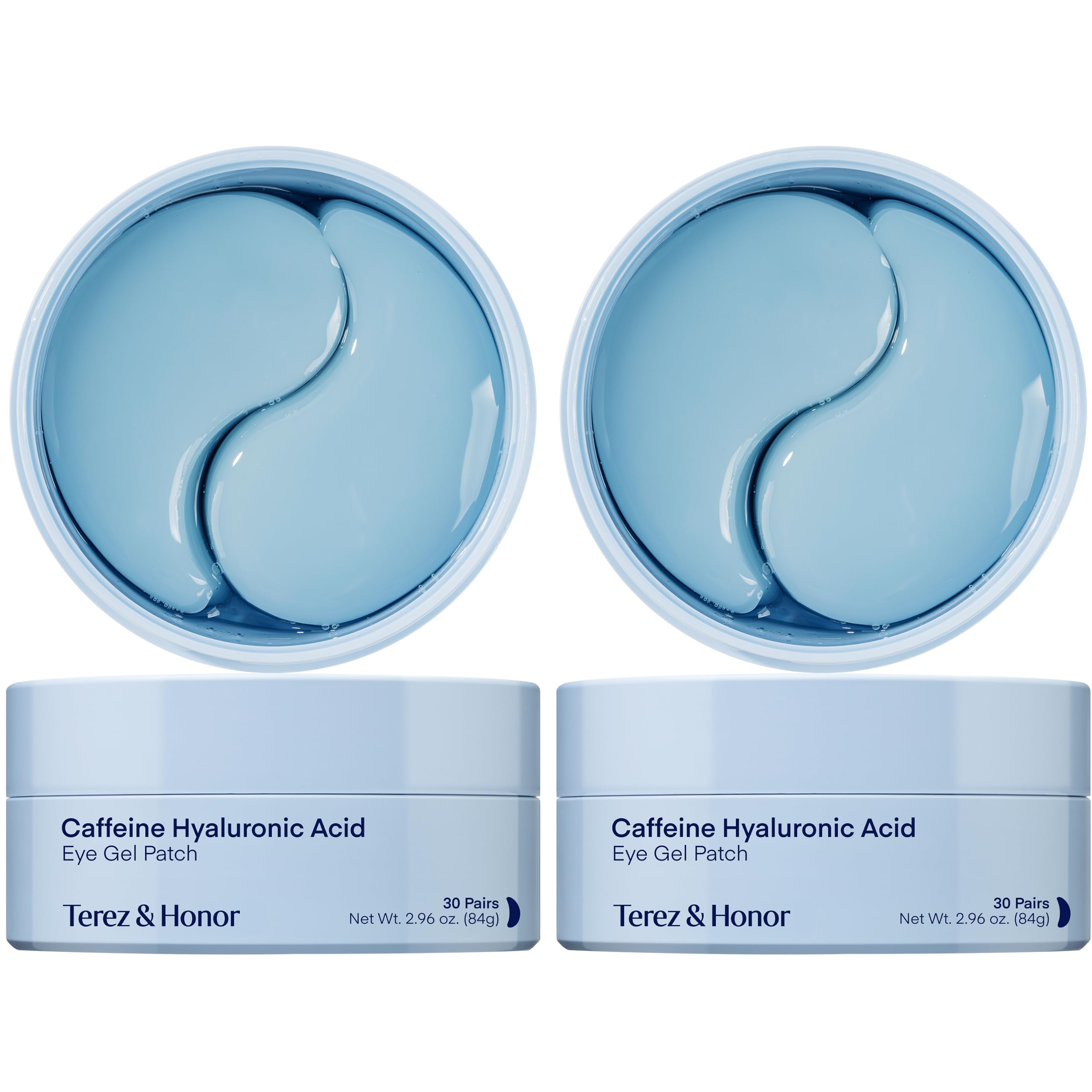 TEREZ & HONOR Peptide Collagen Under Eye Patches - 60 Korean Firming, Glowing & Hydrating Hydrogel Mask for Puffy Eyes, Dark Circles, Wrinkles, Fine Lines, Undereye Bags - Anti-Aging Eye Gel Pads