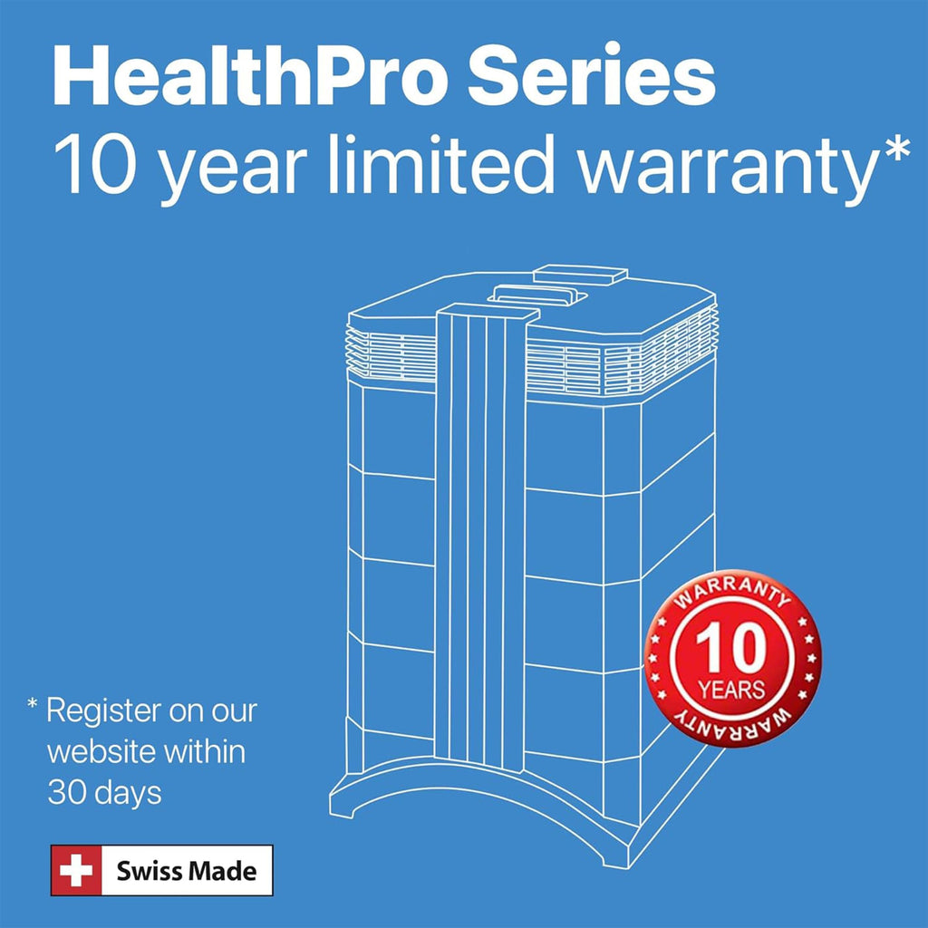 IQAir HealthPro Plus XE Air Purifier - Smart HyperHEPA Filtration for Large Rooms up to 1125 sq ft - Smoke, Viruses, Allergens, Asthma, Mold, Dust, Pets, Swiss Made, WiFi Enabled