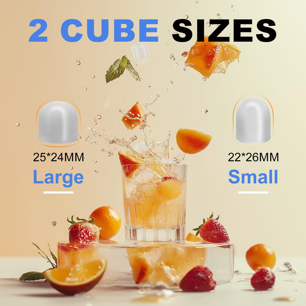NEWBULIG Ice Makers Countertop with Handle, Portable Ice Machine, 9 Bullet Ice Cubes in 6 Mins, 26lbs in 24Hrs, Auto-Cleaning, with Basket and Scoop, for Home, Kitchen, RV, Camping,Black