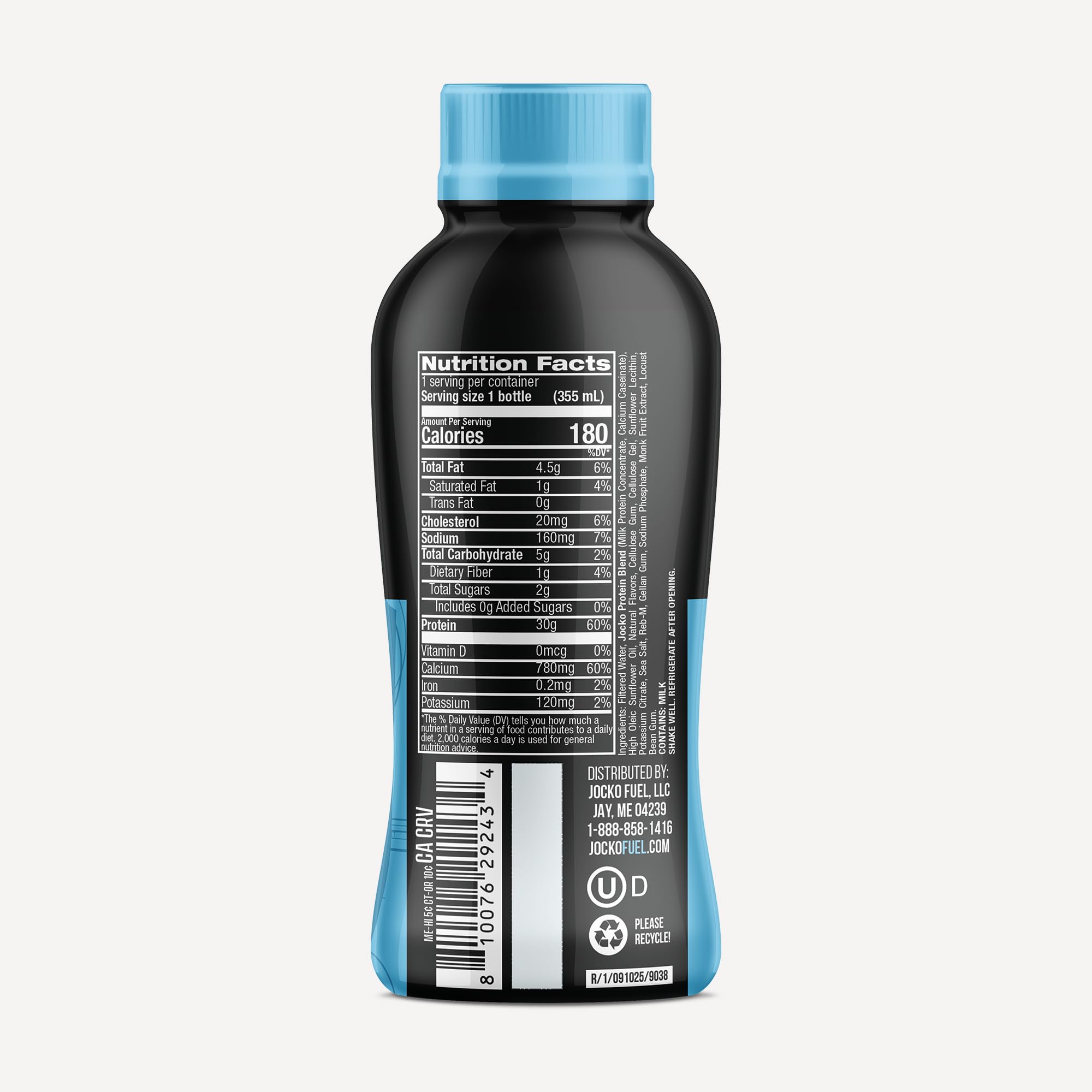 Jocko Mölk 30g Grass Fed Protein Shakes – No Added Sugar Protein Drinks KETO Friendly - Ready to Drink 12 FL Oz (Pack of 12) Chocolate